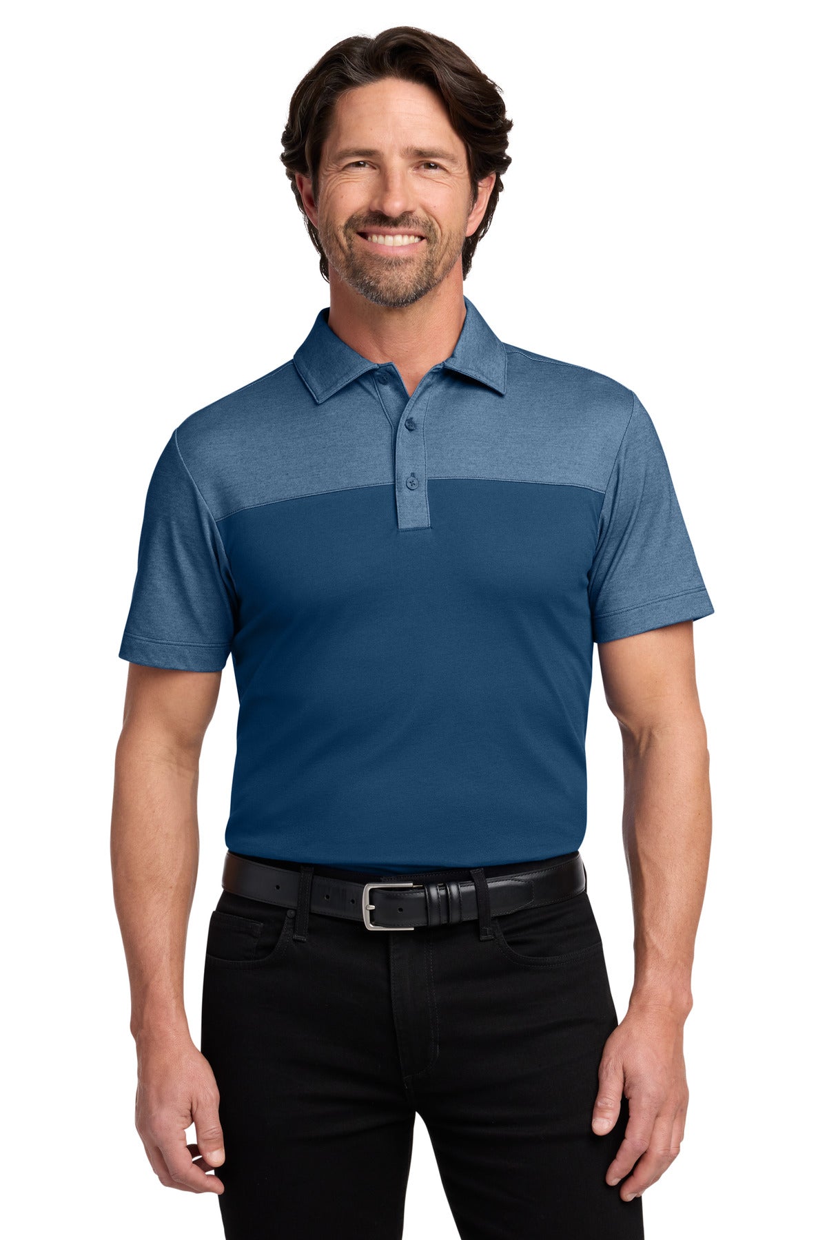 Port Authority K831 - Fine Pique Blend Blocked Polo