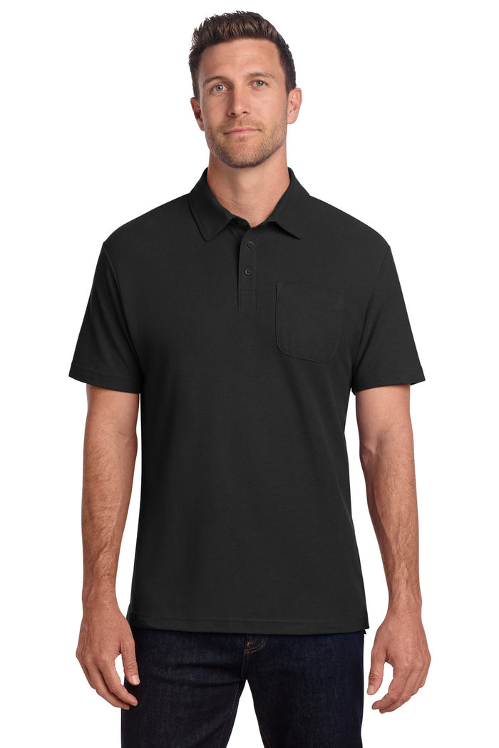 Port Authority K868 - C-FREE Cotton Blend Pique Pocket Polo