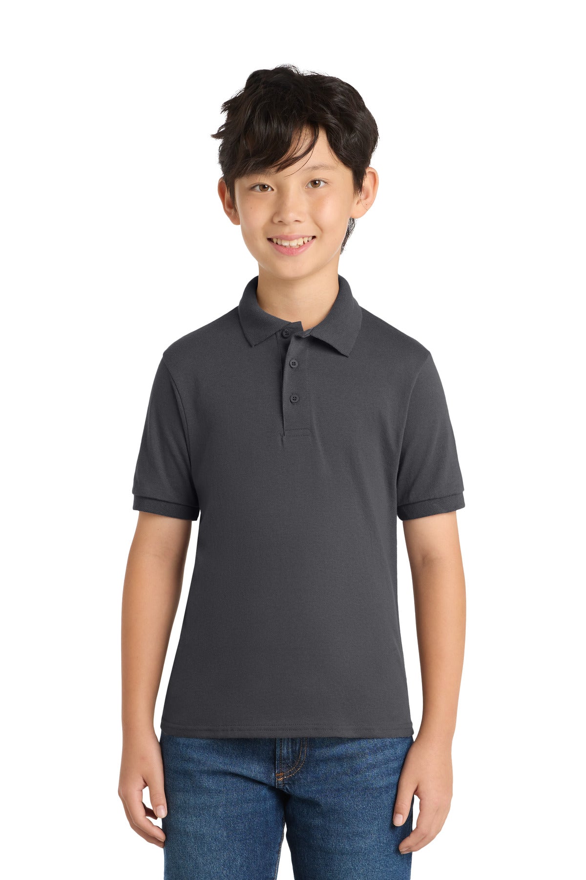 Port & Co KP55Y - Youth Core Blend Jersey Knit Polo