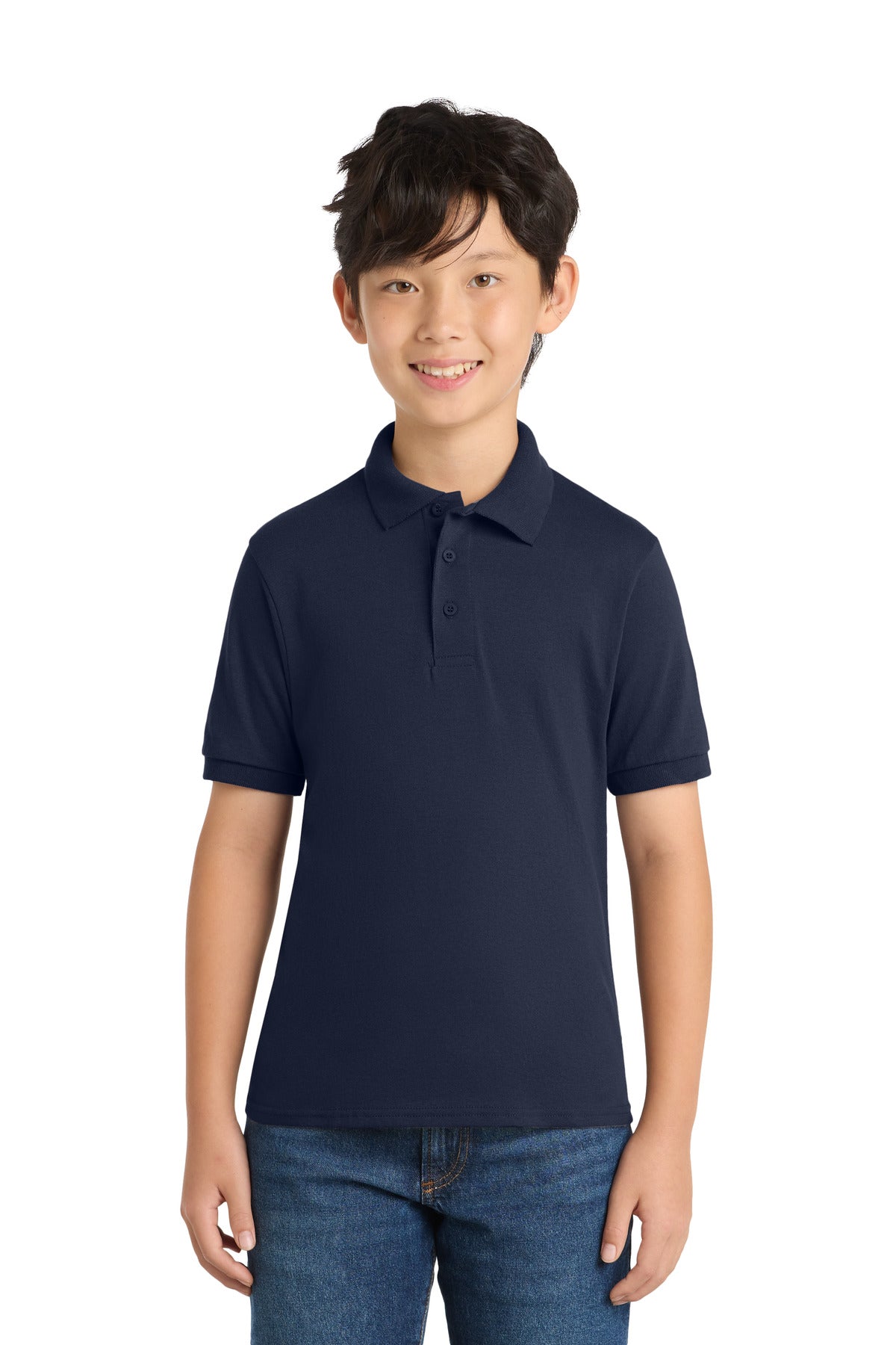 Port & Co KP55Y - Youth Core Blend Jersey Knit Polo