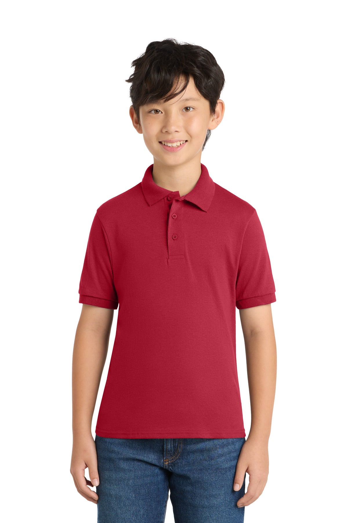 Port & Co KP55Y - Youth Core Blend Jersey Knit Polo