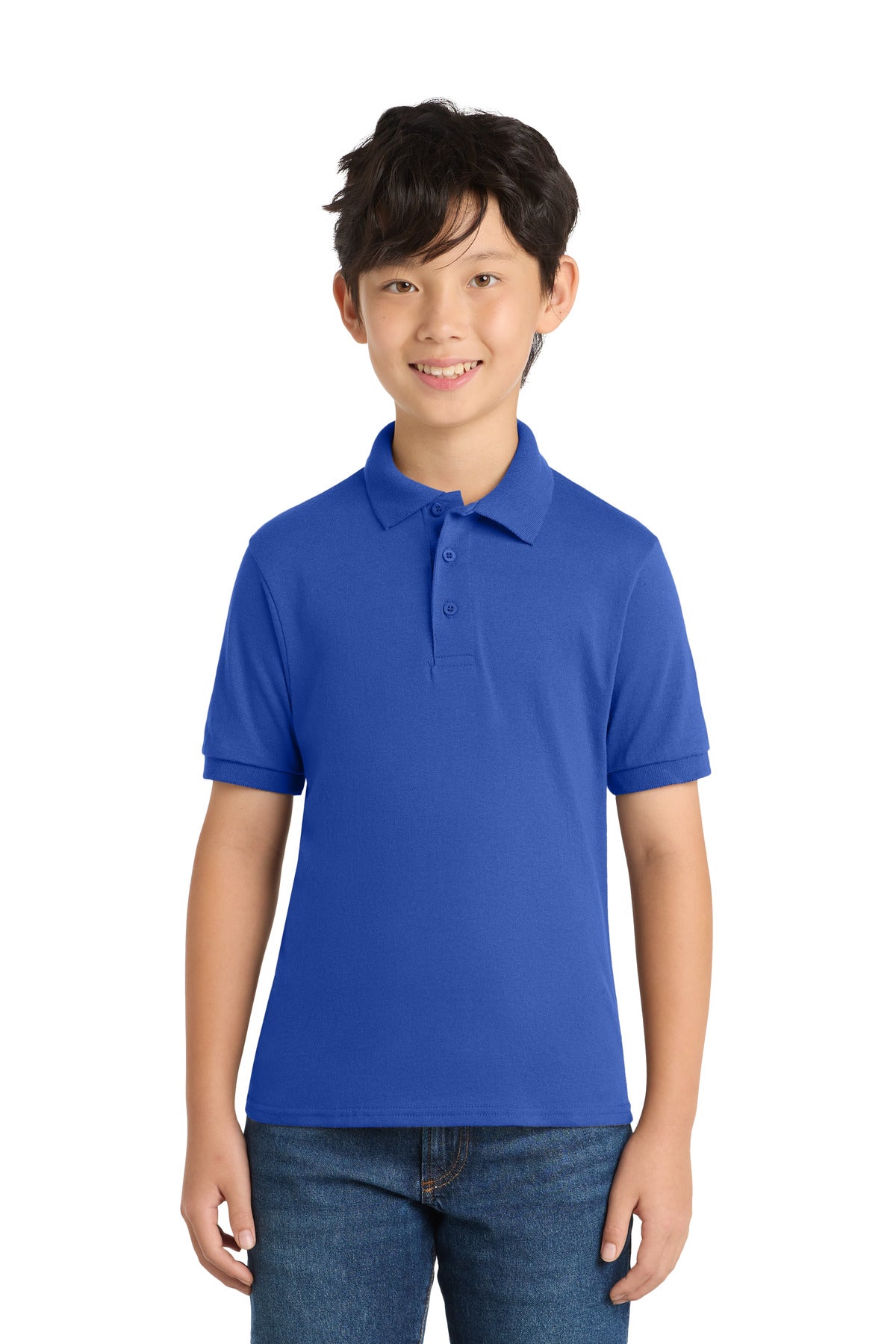 Port & Co KP55Y - Youth Core Blend Jersey Knit Polo