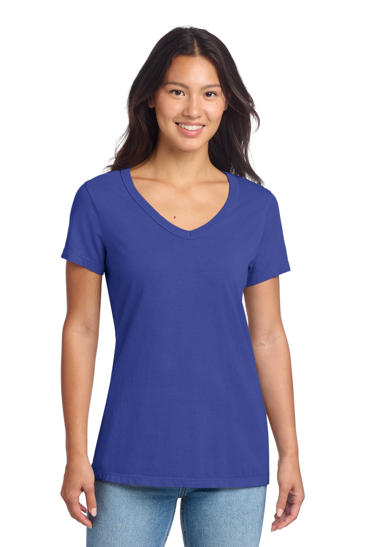 Port & Co LPC099V - Women's Beach Wash Garment-Dyed V-Neck Tee