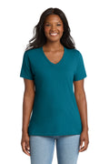 Port & Co LPC54V - Women's Core Cotton V-Neck Tee