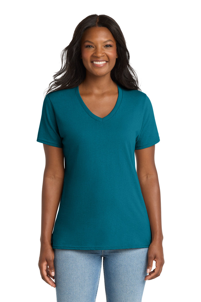 Port & Company LPC54V - Women's Core Cotton V-Neck Tee