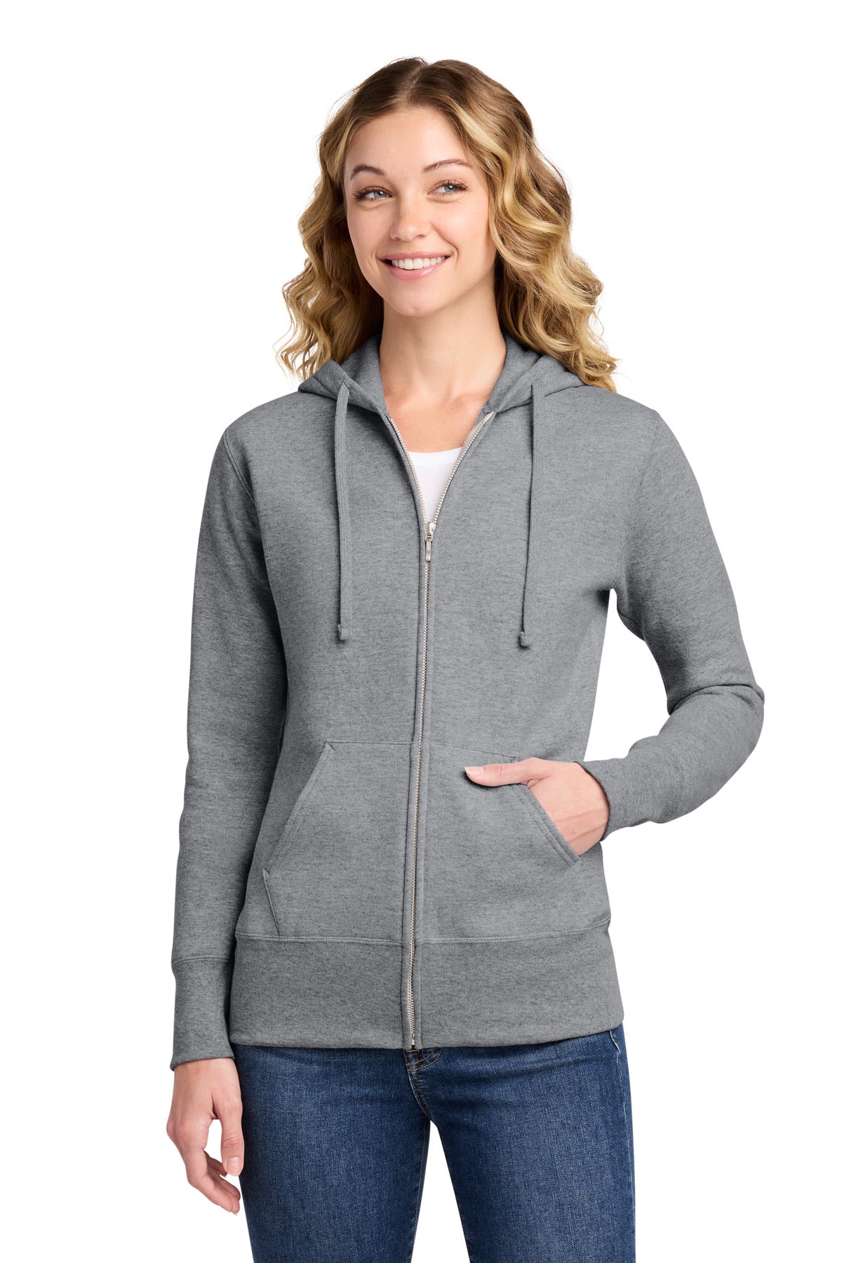 Port & Company LPC78ZH - Women's Core Fleece Full-Zip Hooded Sweatshirt