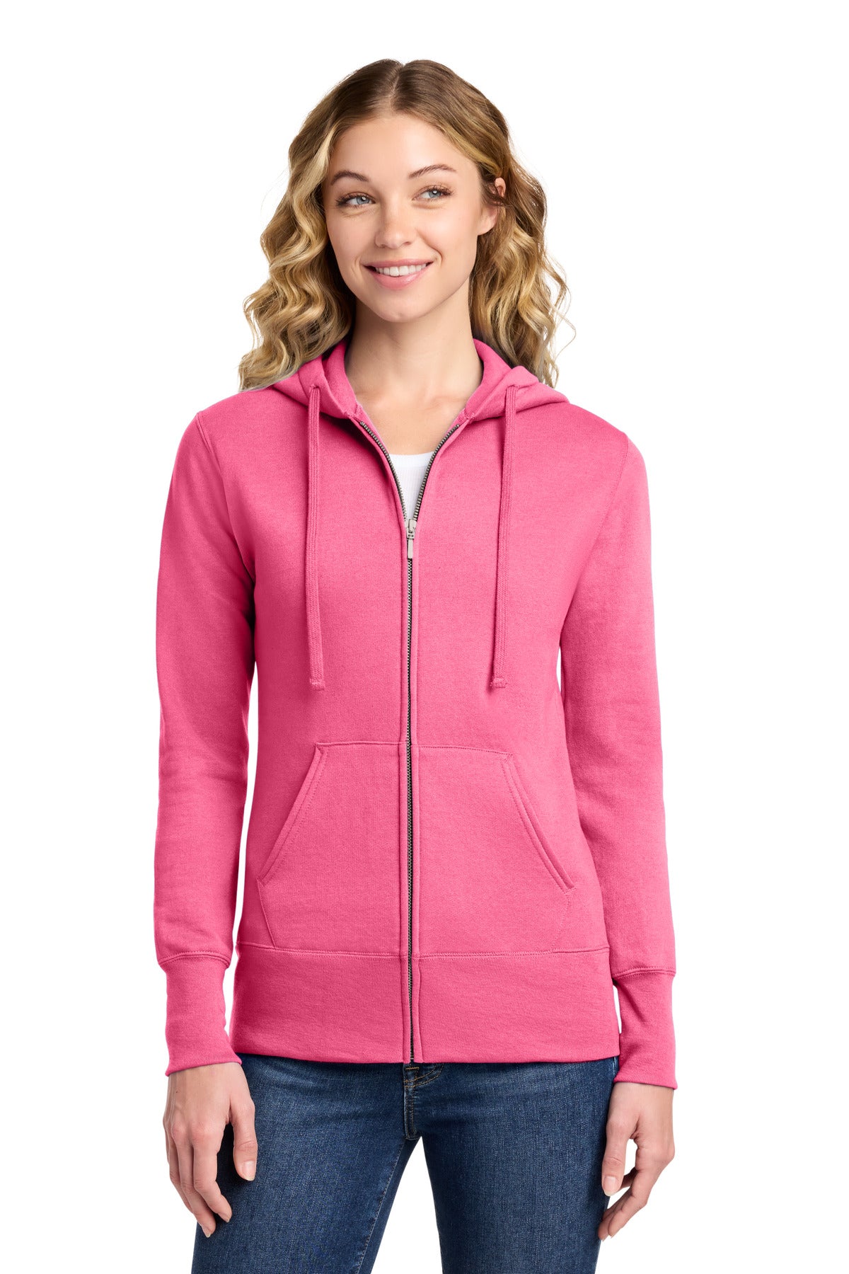 Port & Co LPC78ZH - Women's Core Fleece Full-Zip Hooded Sweatshirt