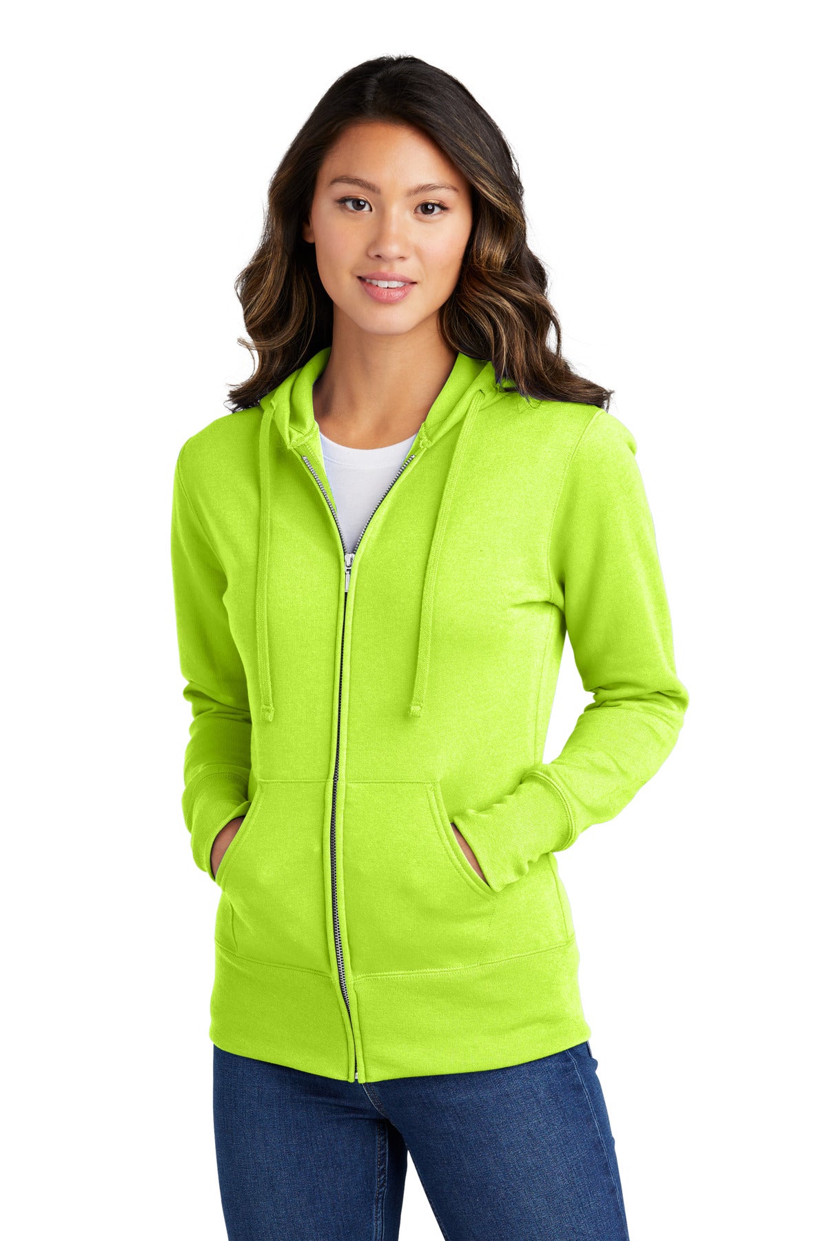 Port & Co LPC78ZH - Women's Core Fleece Full-Zip Hooded Sweatshirt