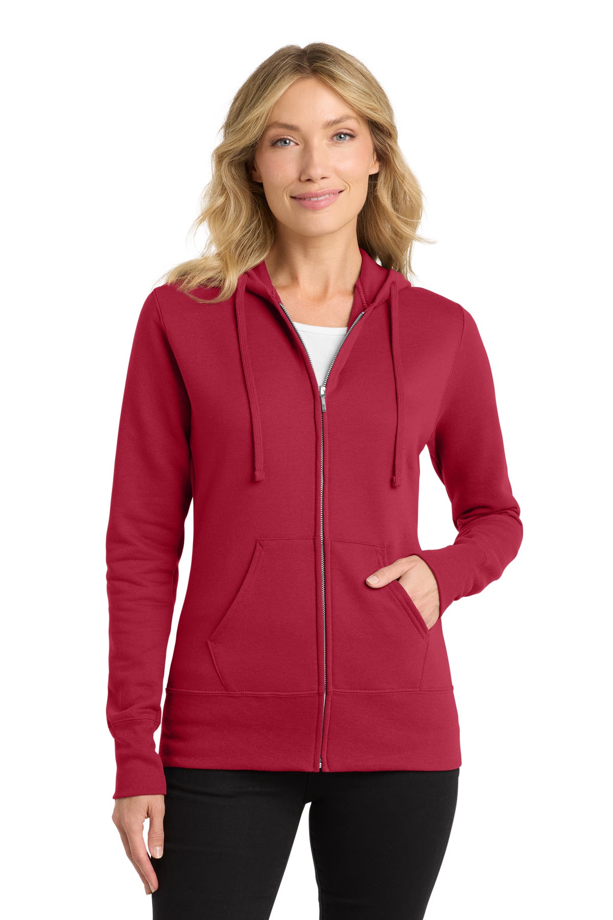 Port & Co LPC78ZH - Women's Core Fleece Full-Zip Hooded Sweatshirt