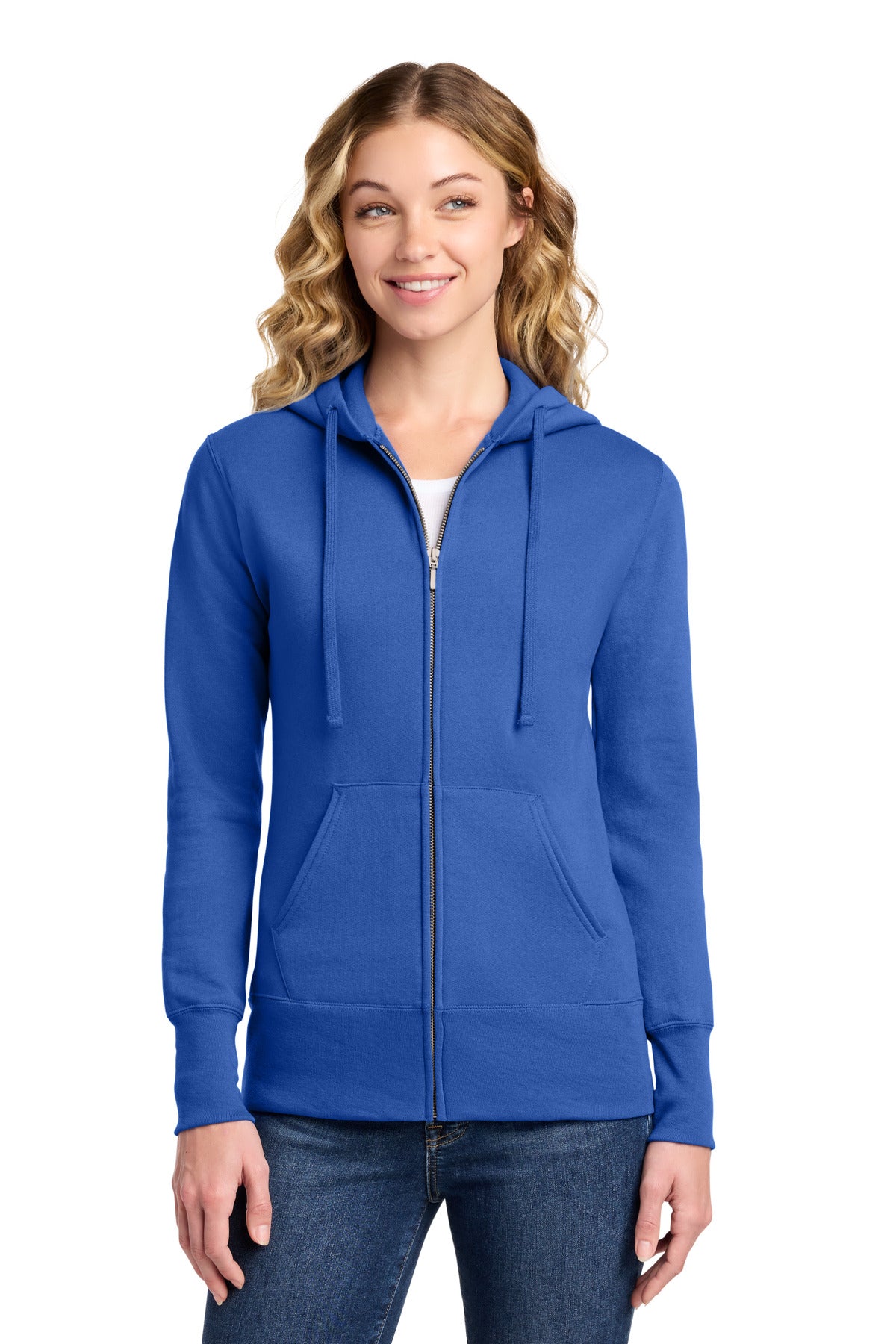 Port & Co LPC78ZH - Women's Core Fleece Full-Zip Hooded Sweatshirt