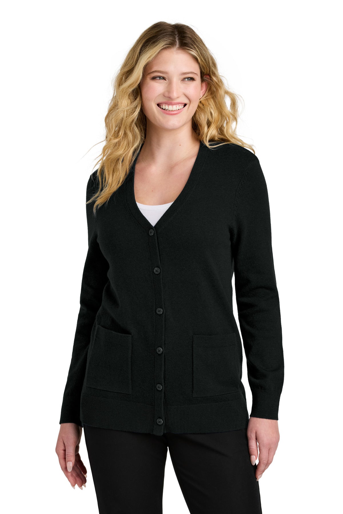 Port Authority LSW4150 - Women's Easy Care Button-Up Cardigan Sweater