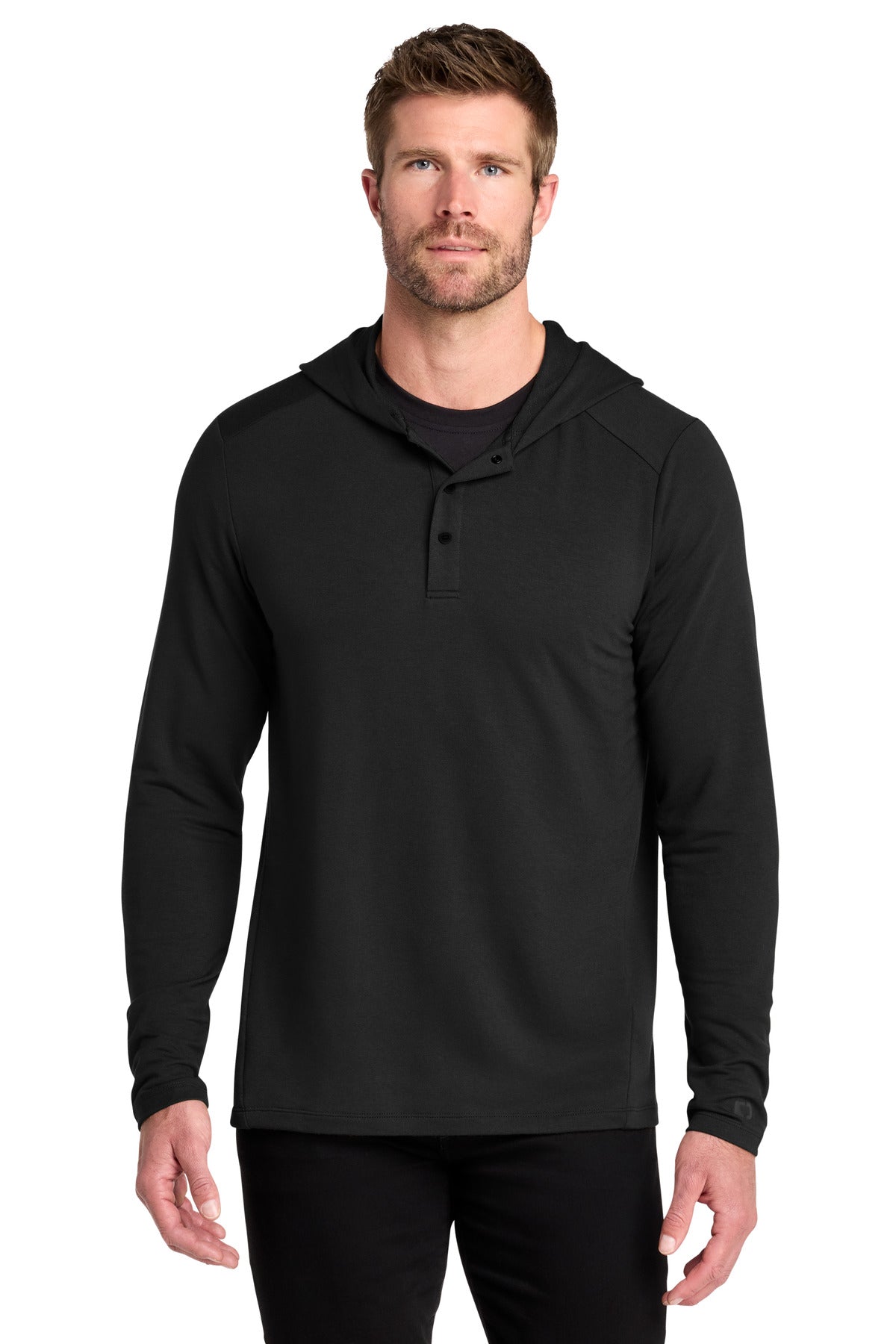 OGIO Luuma Flex Hooded Henley - OG826 Blacktop