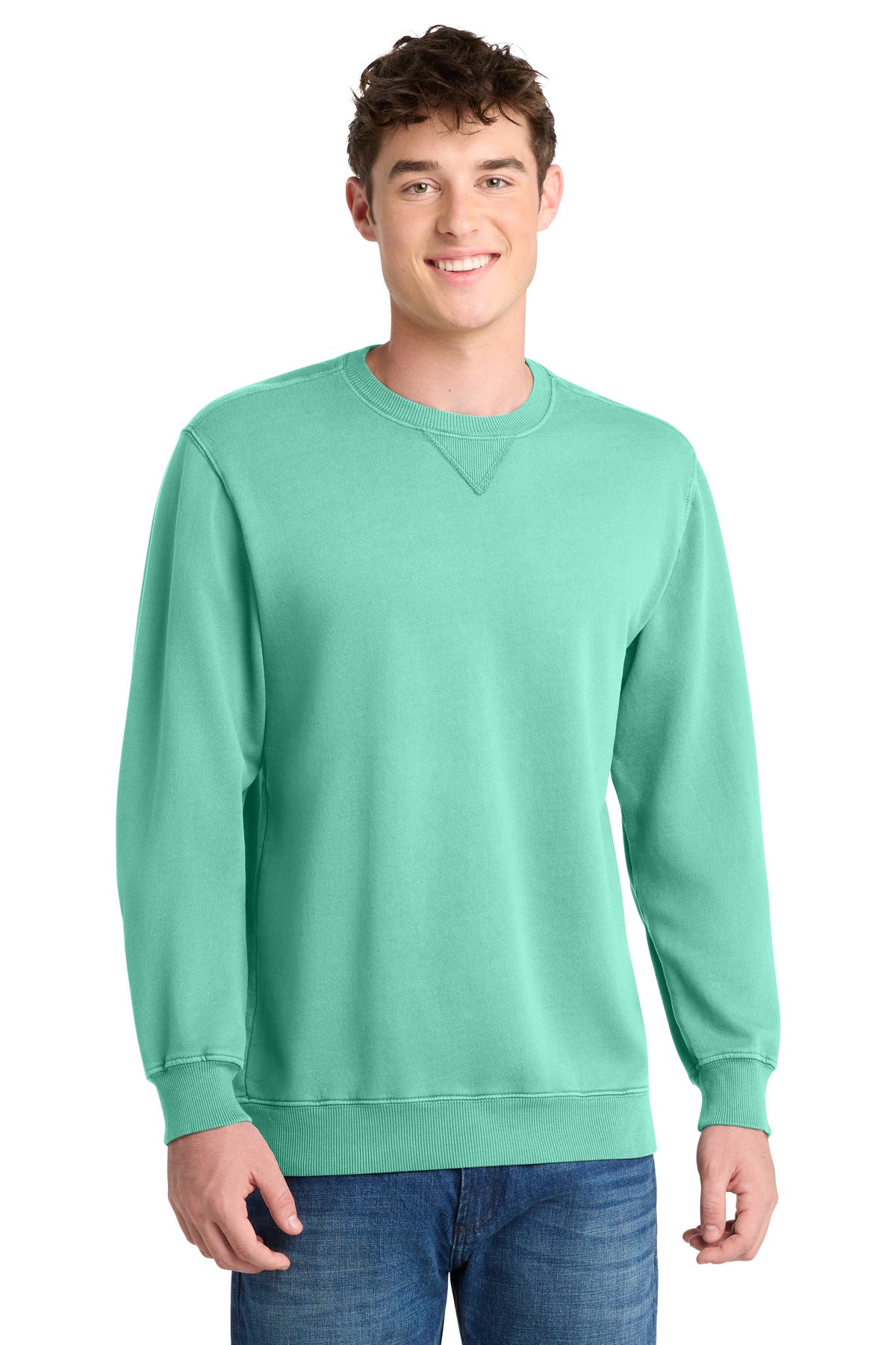 Port & Company PC098 - Beach Wash Garment-Dyed Crewneck Sweatshirt