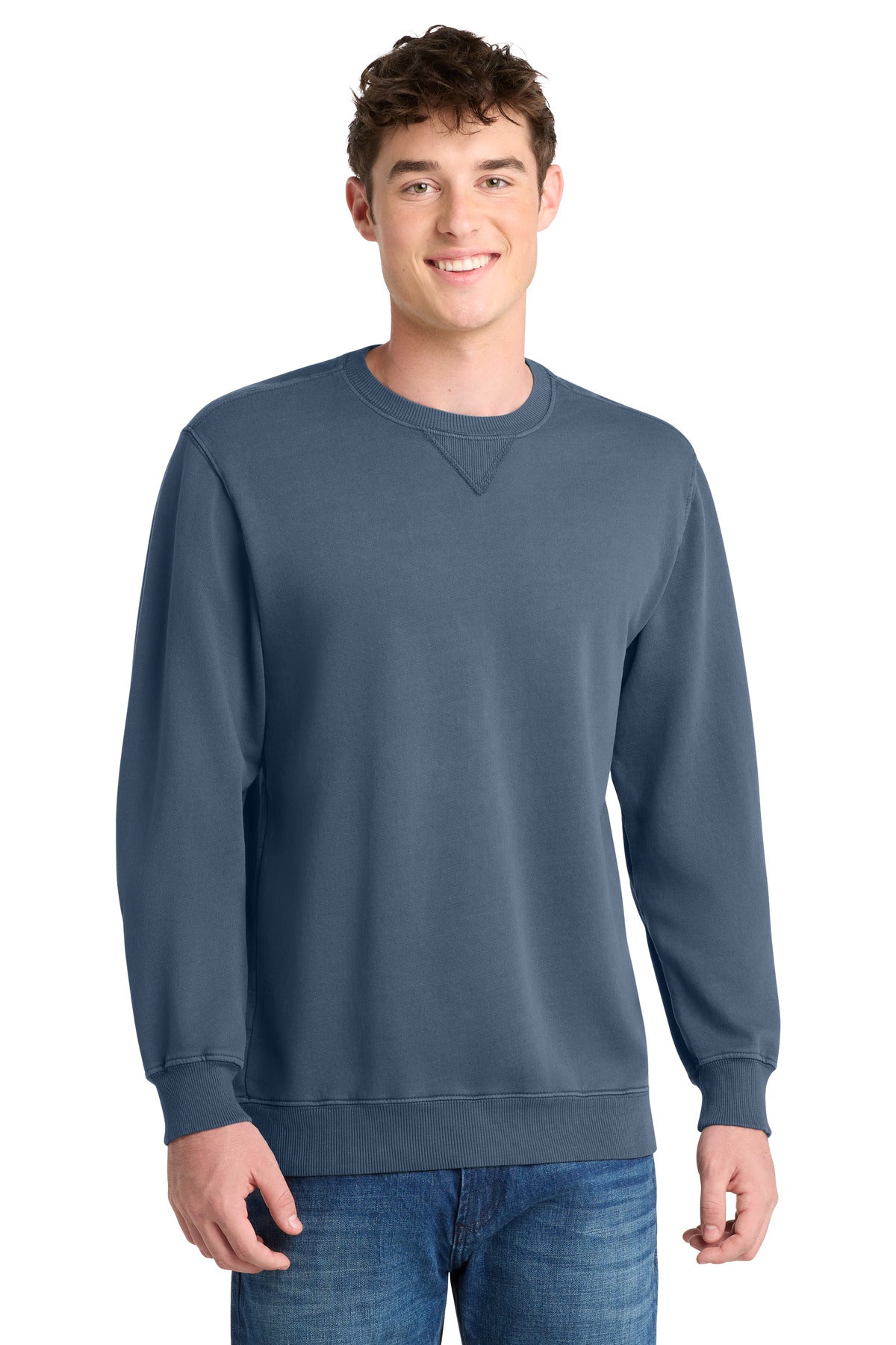 Port & Company PC098 - Beach Wash Garment-Dyed Crewneck Sweatshirt