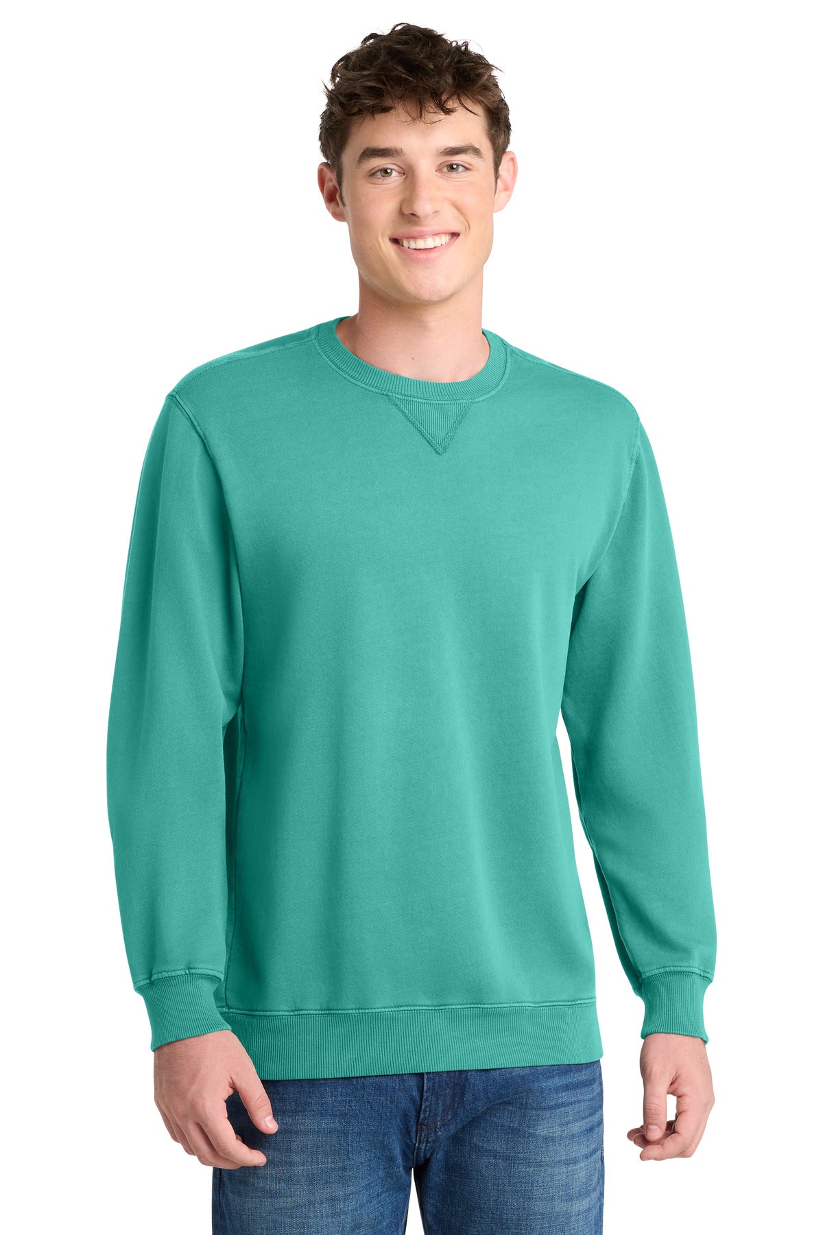 Port & Company PC098 - Beach Wash Garment-Dyed Crewneck Sweatshirt