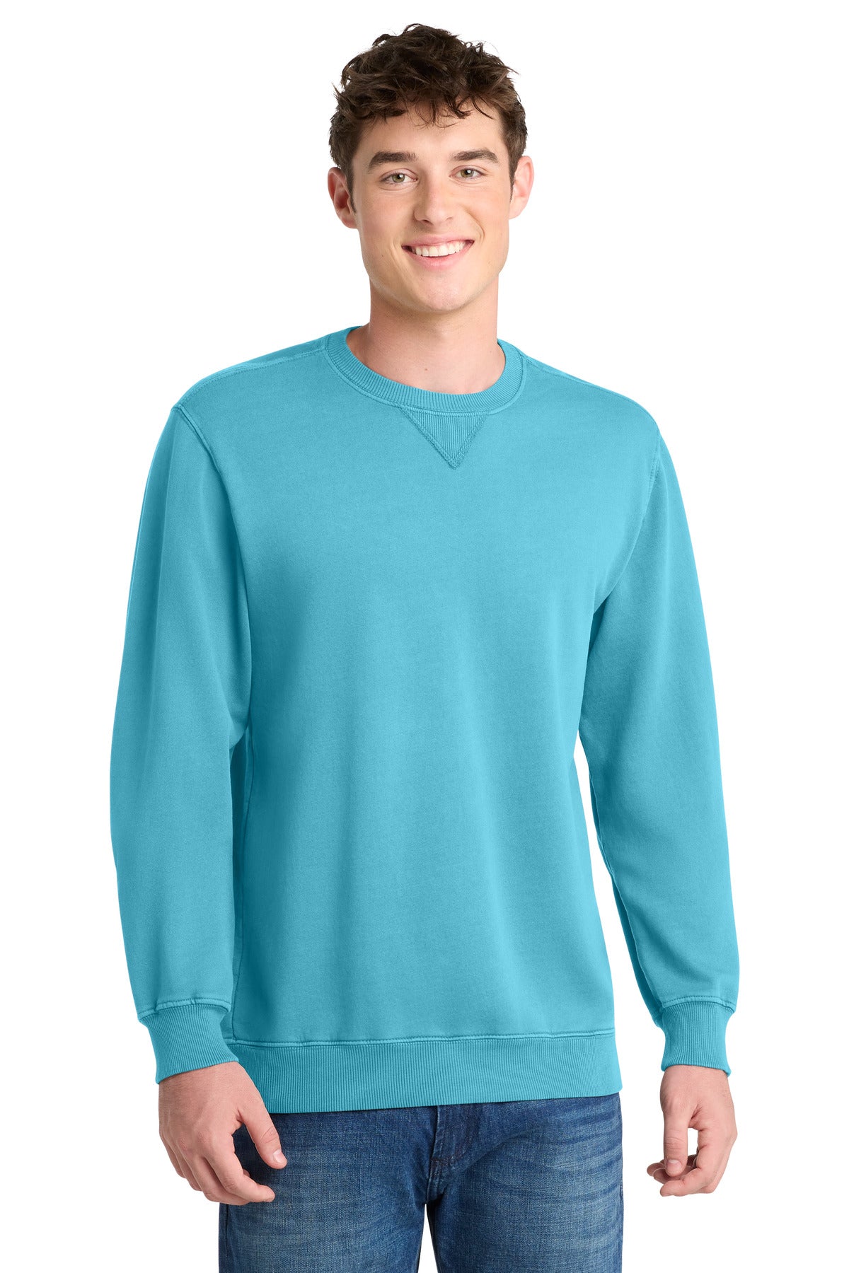 Port & Company PC098 - Beach Wash Garment-Dyed Crewneck Sweatshirt