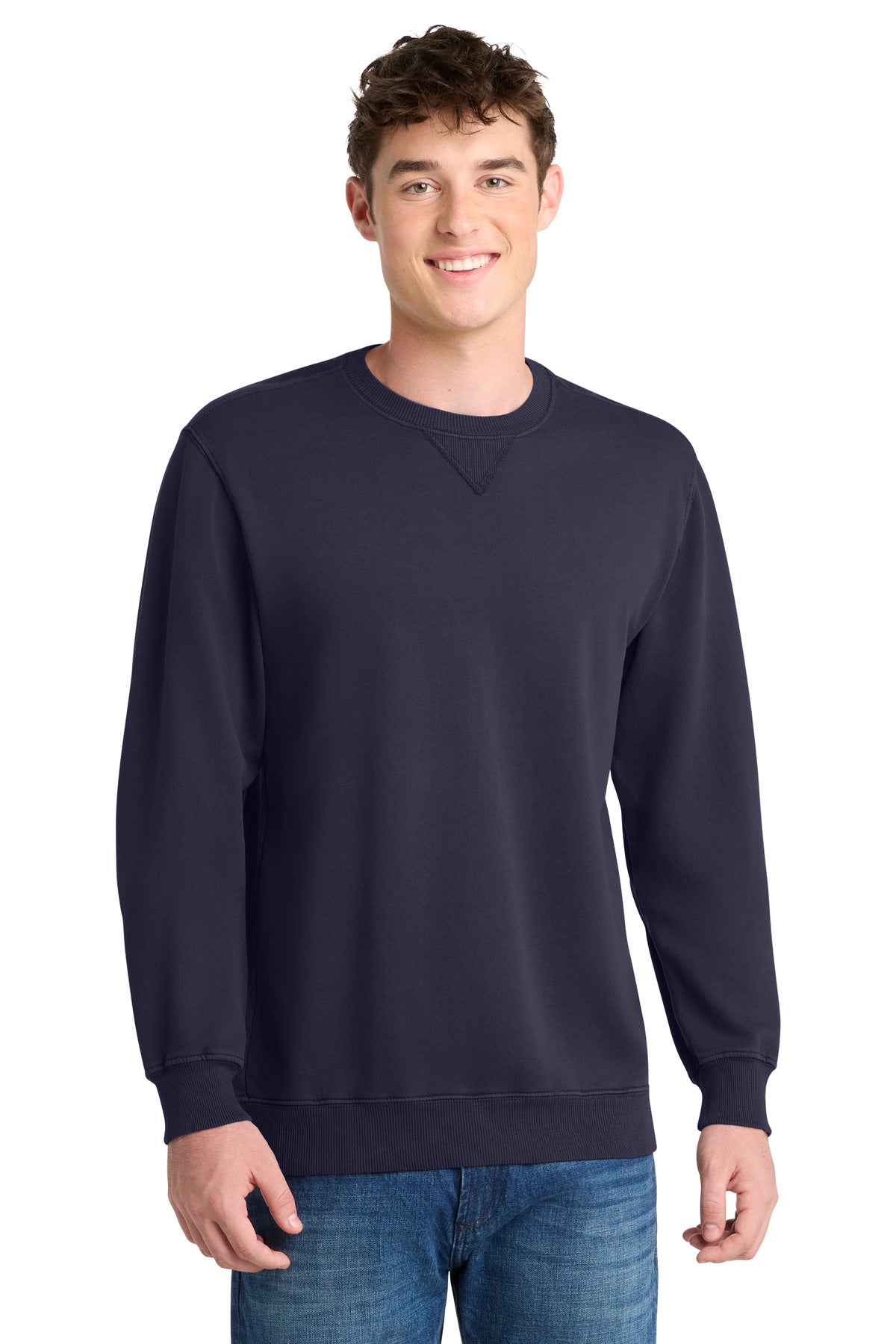 Port & Company PC098 - Beach Wash Garment-Dyed Crewneck Sweatshirt