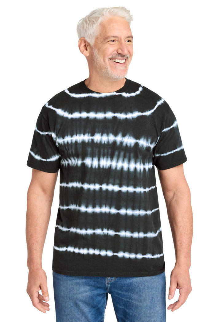 Port & Company PC142 - Allover Stripe Tie-Dye Tee