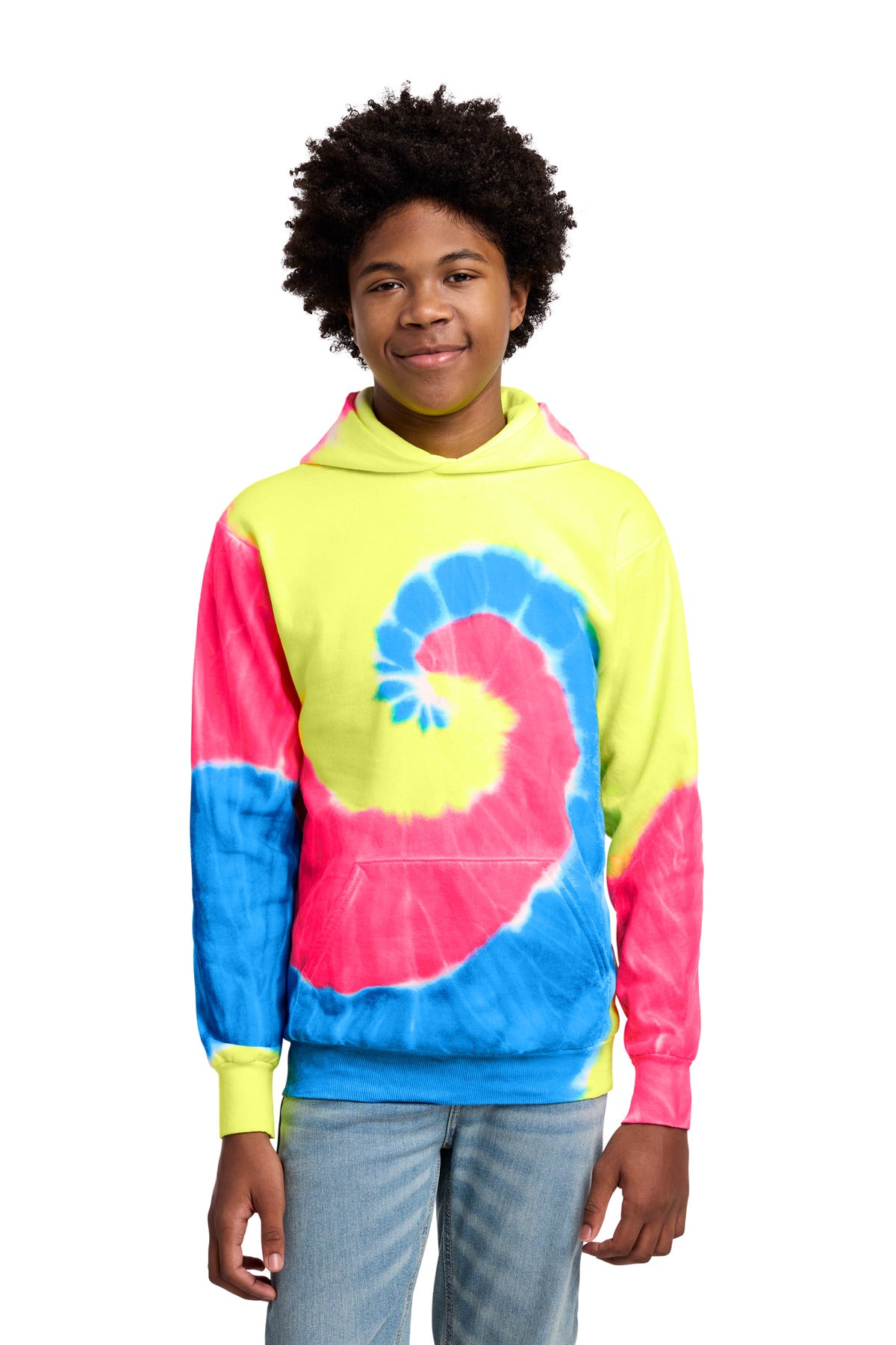 Port & Company PC146Y - Youth Tie-Dye Pullover Hooded Sweatshirt