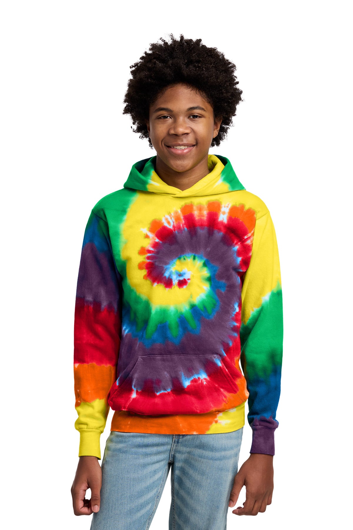 Port & Company PC146Y - Youth Tie-Dye Pullover Hooded Sweatshirt