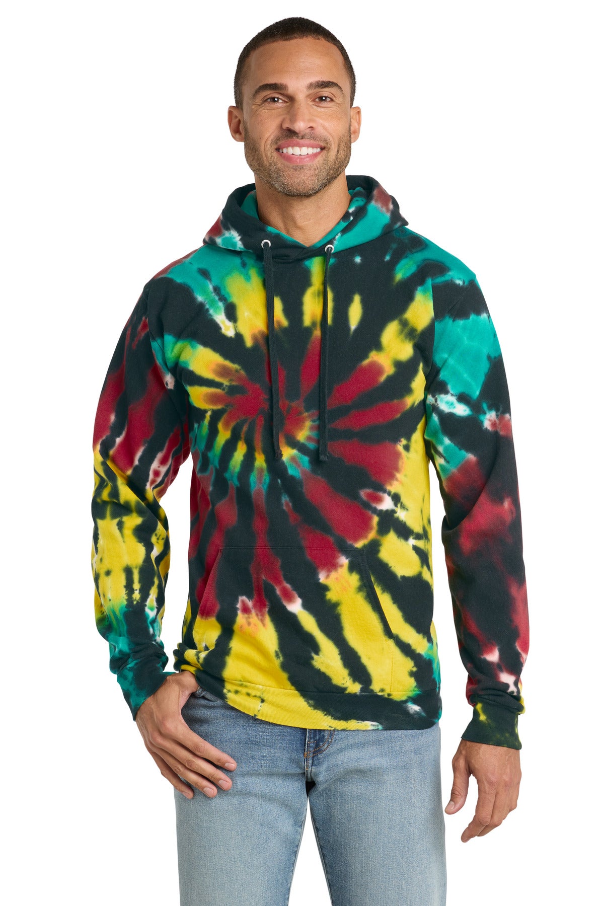 Port & Co PC146 - Tie-Dye Pullover Hooded Sweatshirt