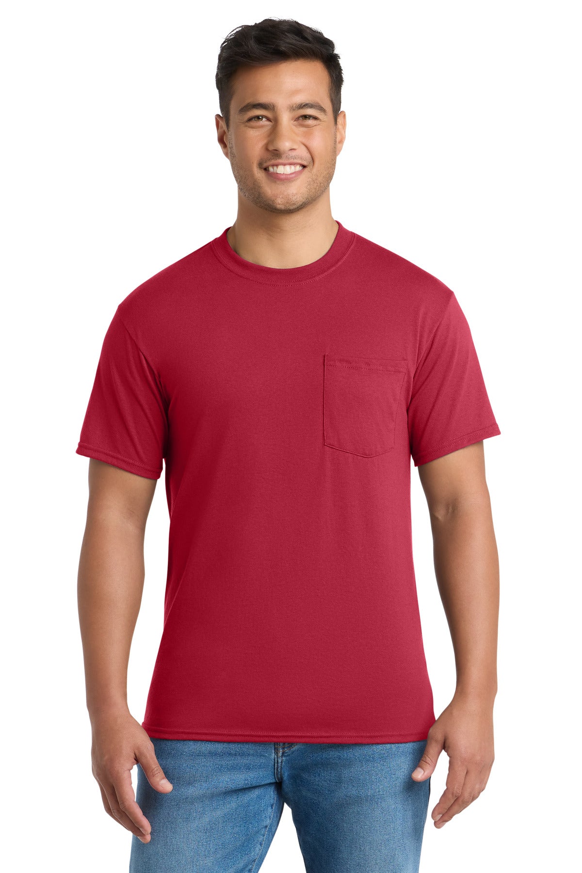 Port & Company PC55PT - Tall Core Blend Pocket Tee