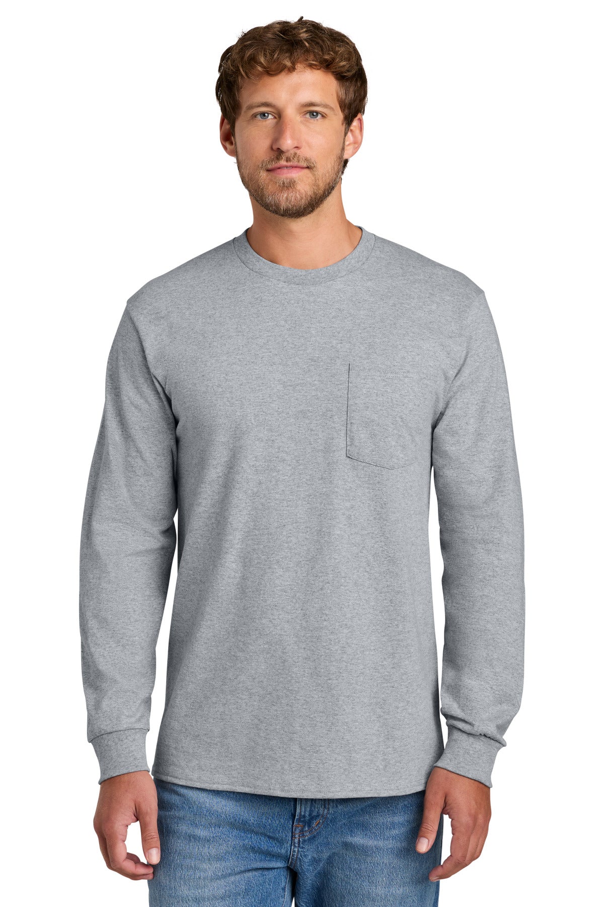 Port & Company PC61LSPT - Tall Long Sleeve Essential Pocket Tee