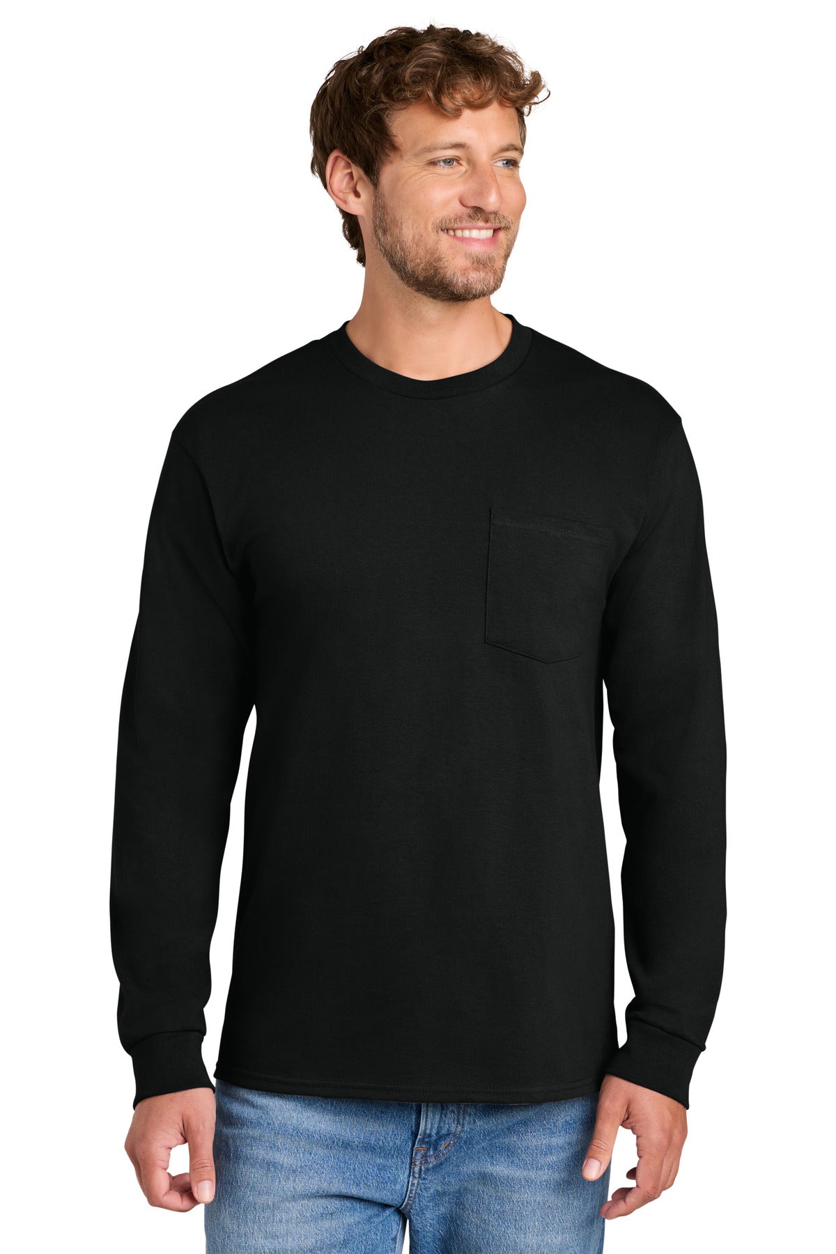 Port & Company PC61LSPT - Tall Long Sleeve Essential Pocket Tee