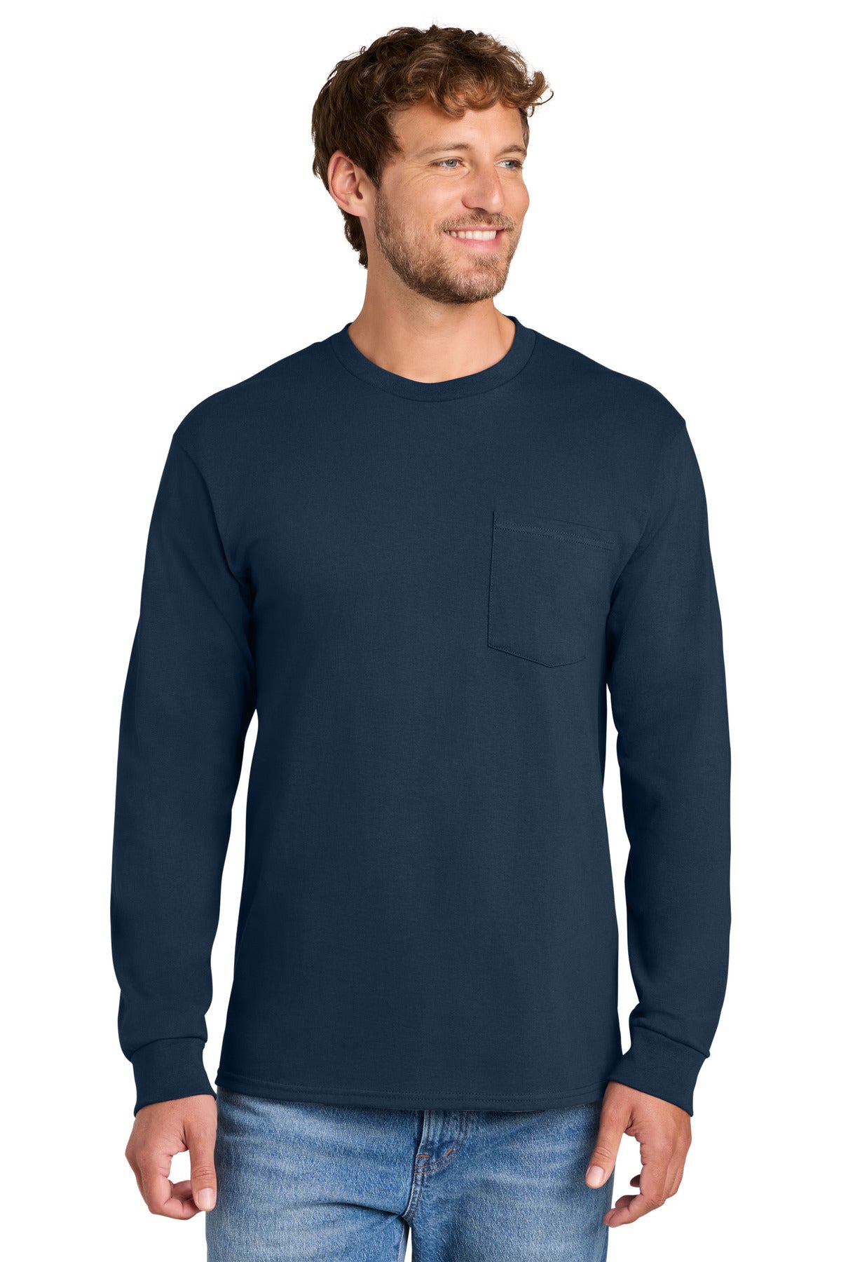 Port & Company PC61LSP - Long Sleeve Essential Pocket Tee