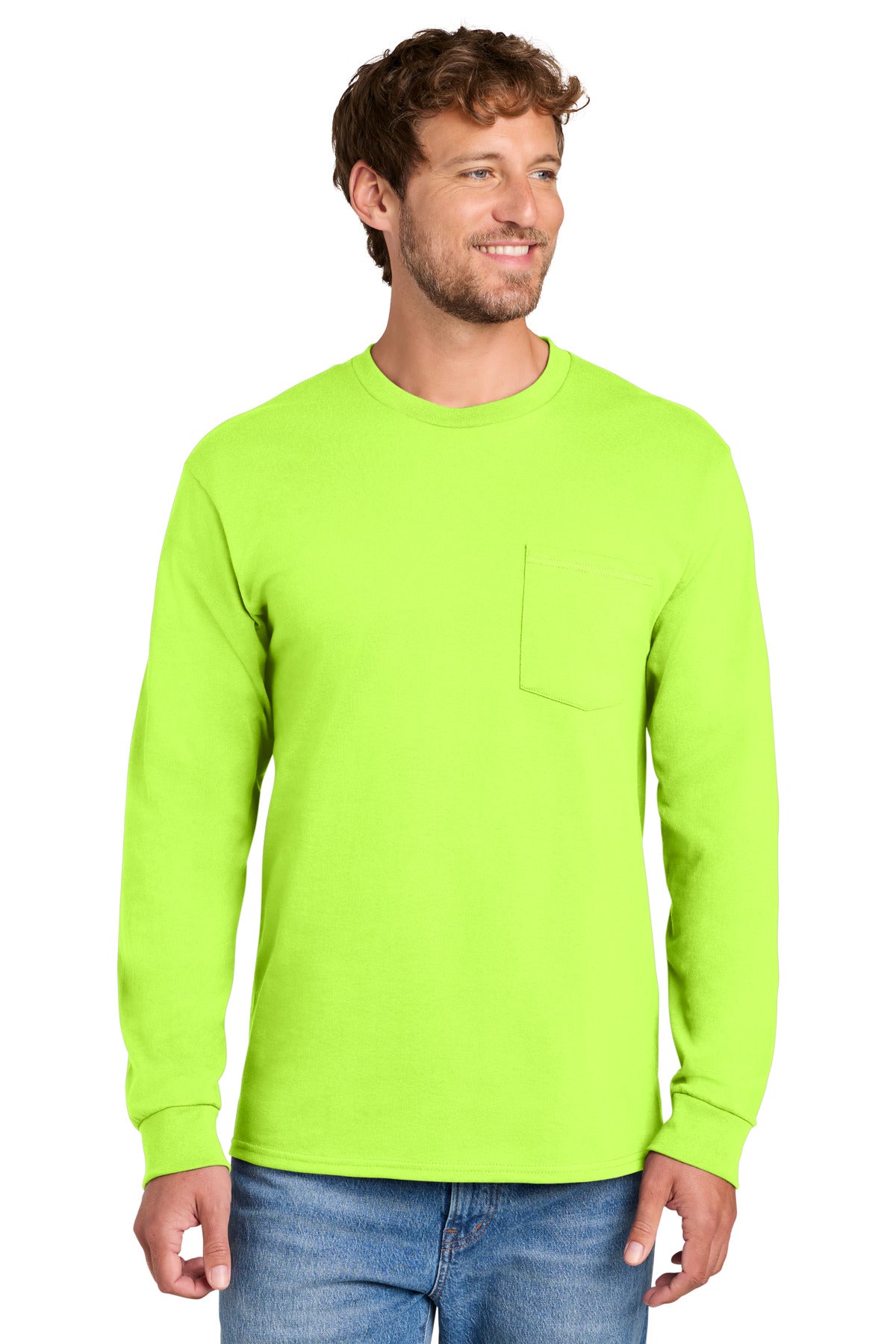 Port & Company PC61LSP - Long Sleeve Essential Pocket Tee