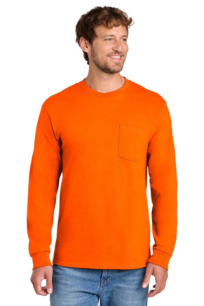 Port & Company PC61LSP - Long Sleeve Essential Pocket Tee