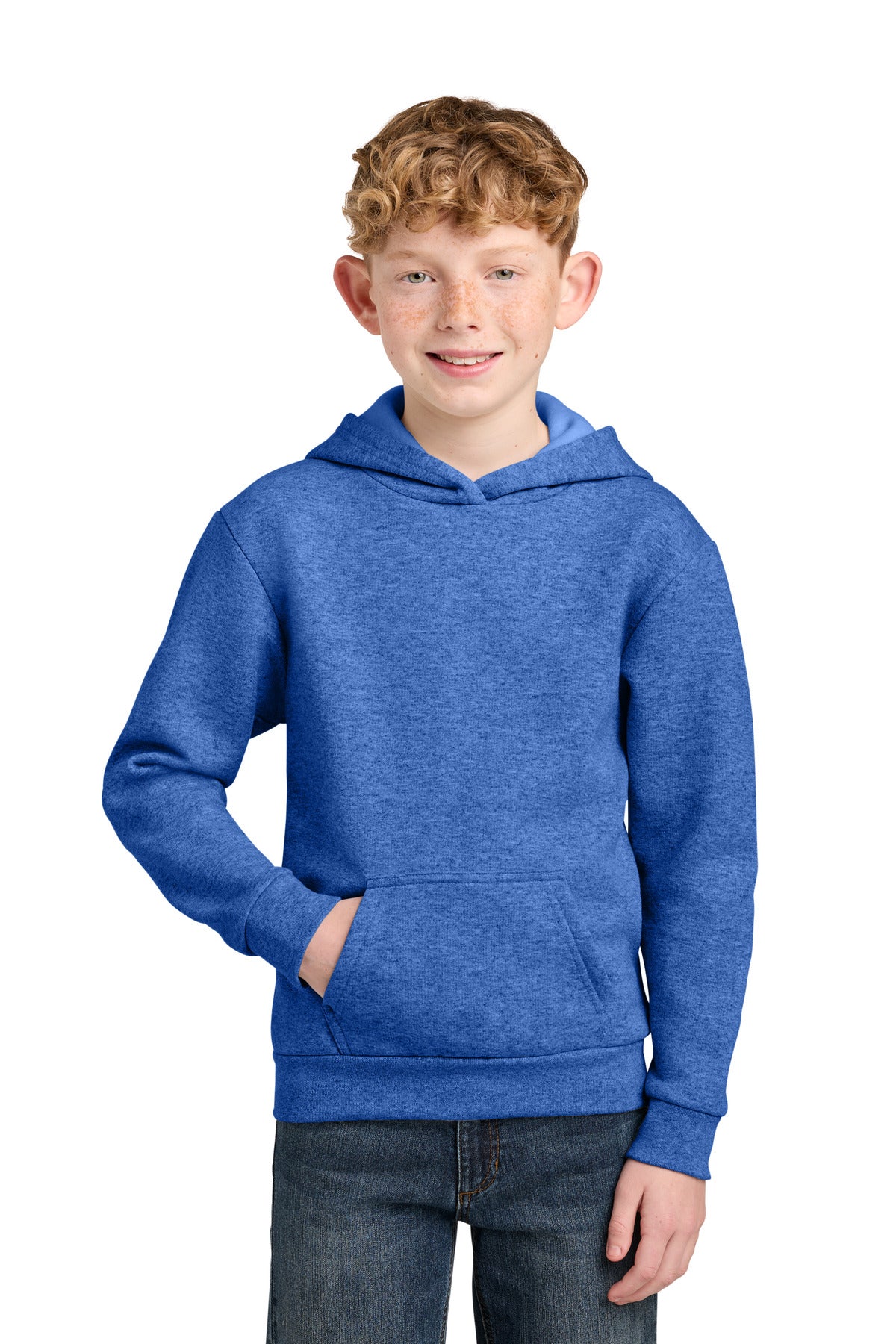 Port & Company PC68YH - Youth Easy Fleece Pullover Hooded Sweatshirt