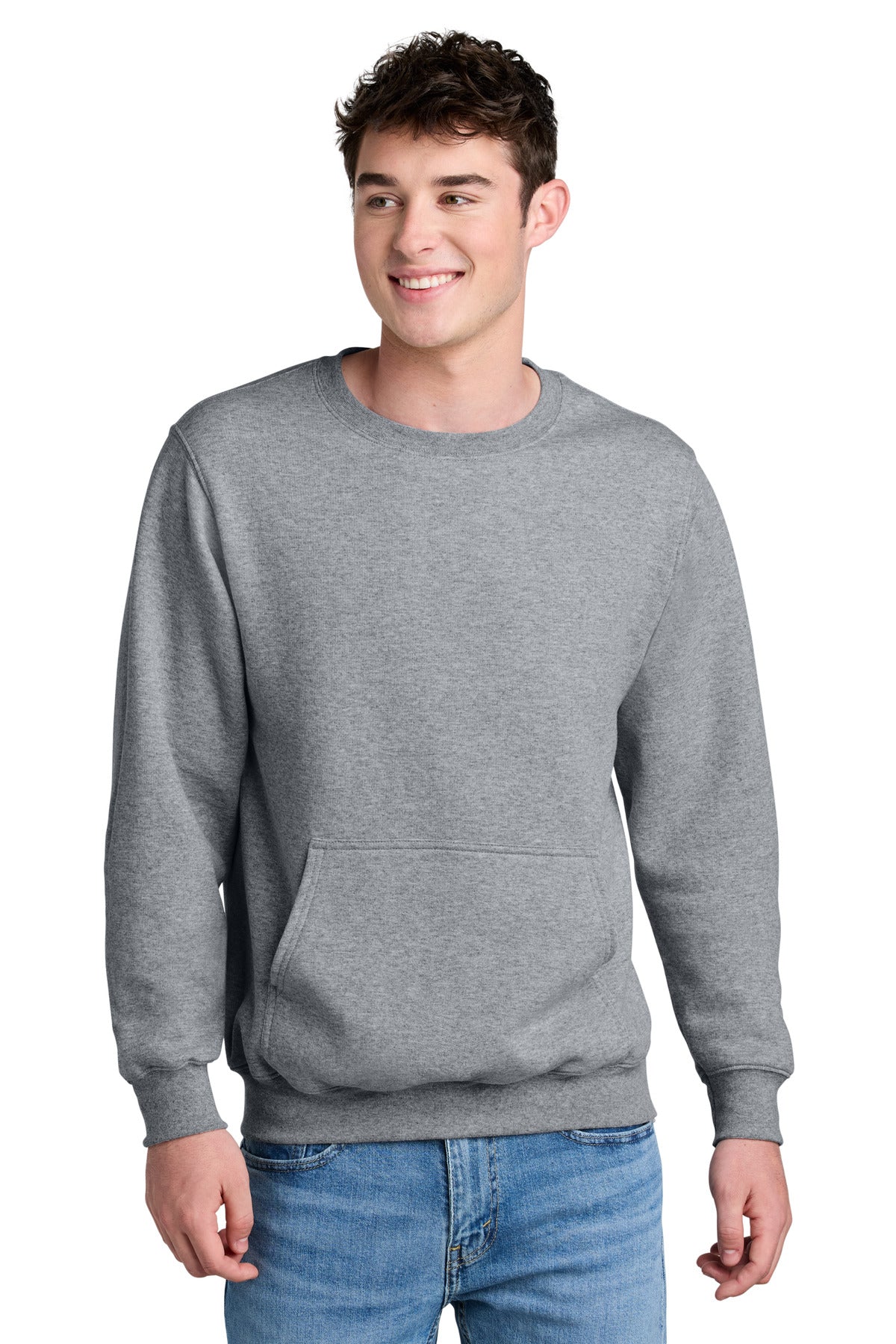 Port & Company PC78PKT - Core Fleece Crewneck Pocket Sweatshirt