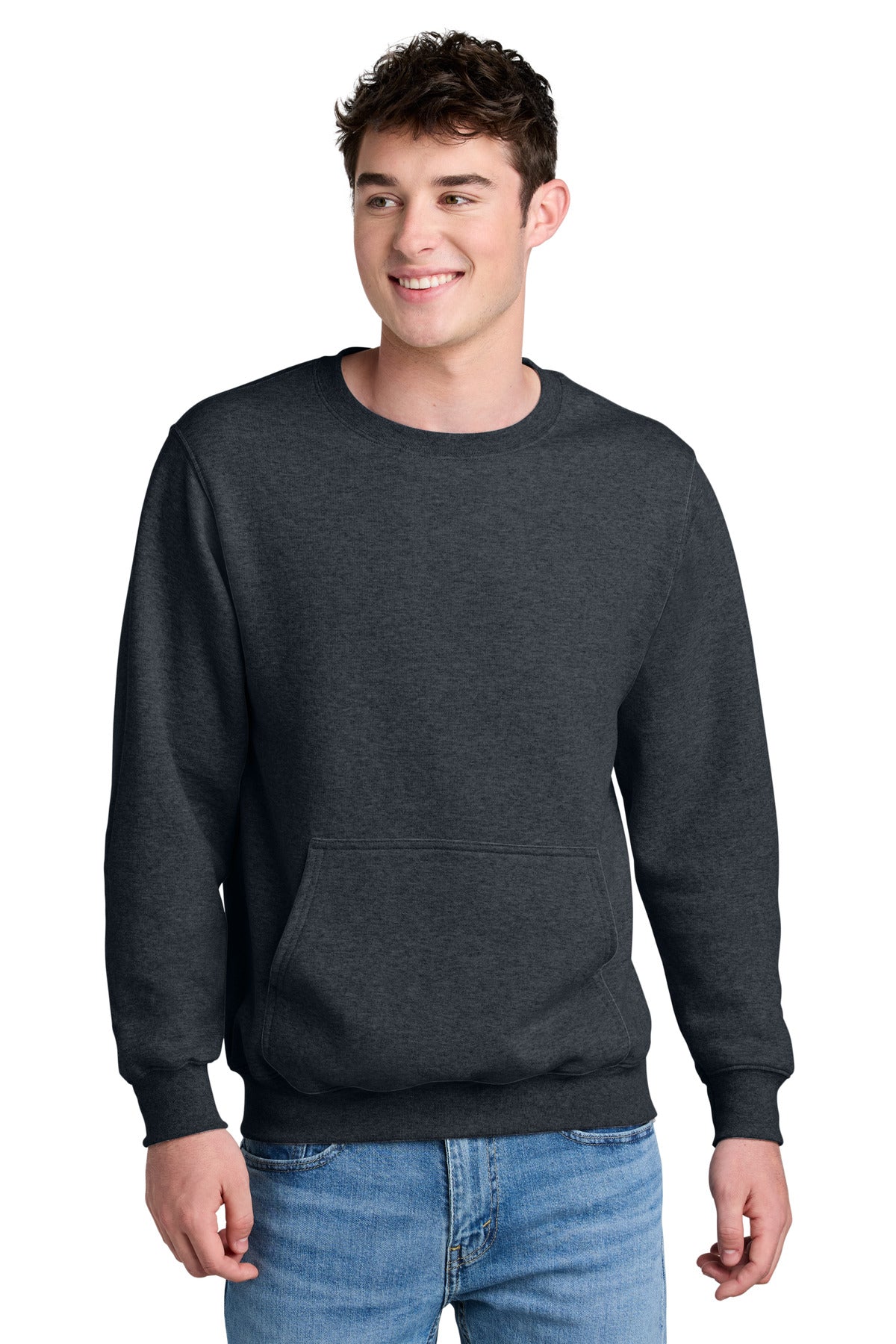 Port & Company PC78PKT - Core Fleece Crewneck Pocket Sweatshirt