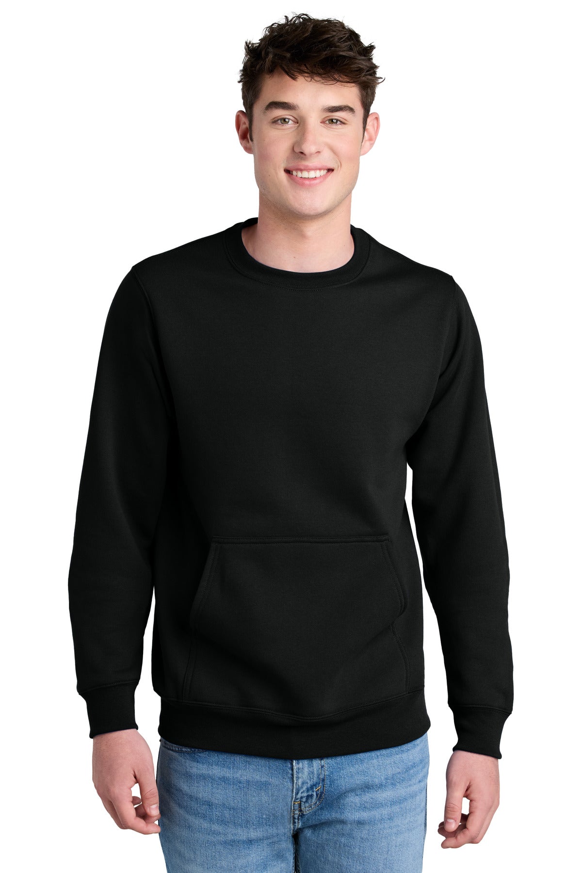 Port & Company PC78PKT - Core Fleece Crewneck Pocket Sweatshirt
