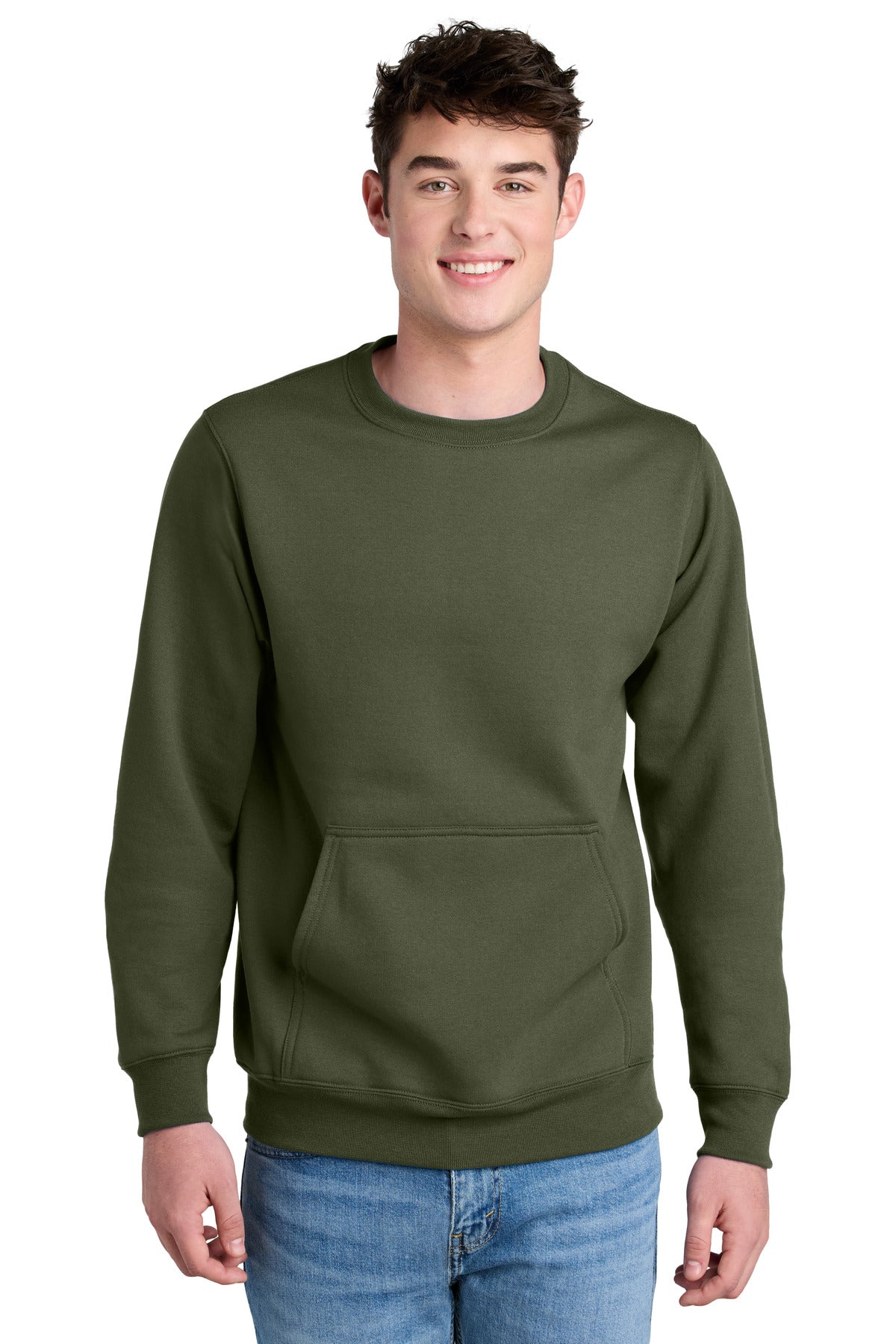 Port & Company PC78PKT - Core Fleece Crewneck Pocket Sweatshirt