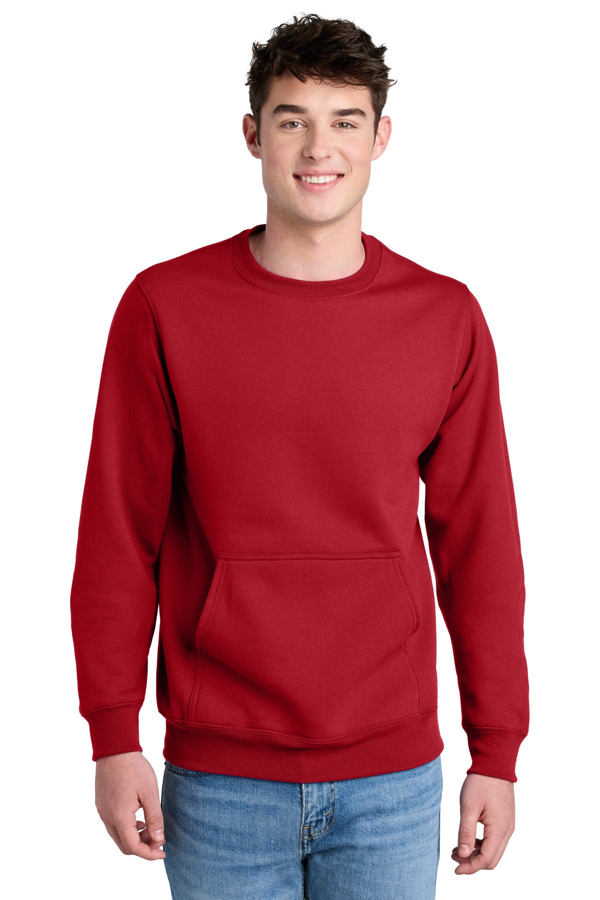Port & Company PC78PKT - Core Fleece Crewneck Pocket Sweatshirt