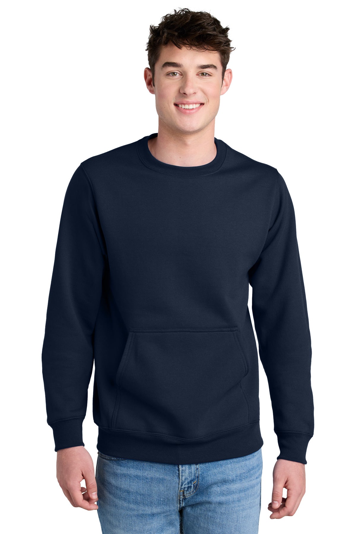 Port & Company PC78PKT - Core Fleece Crewneck Pocket Sweatshirt