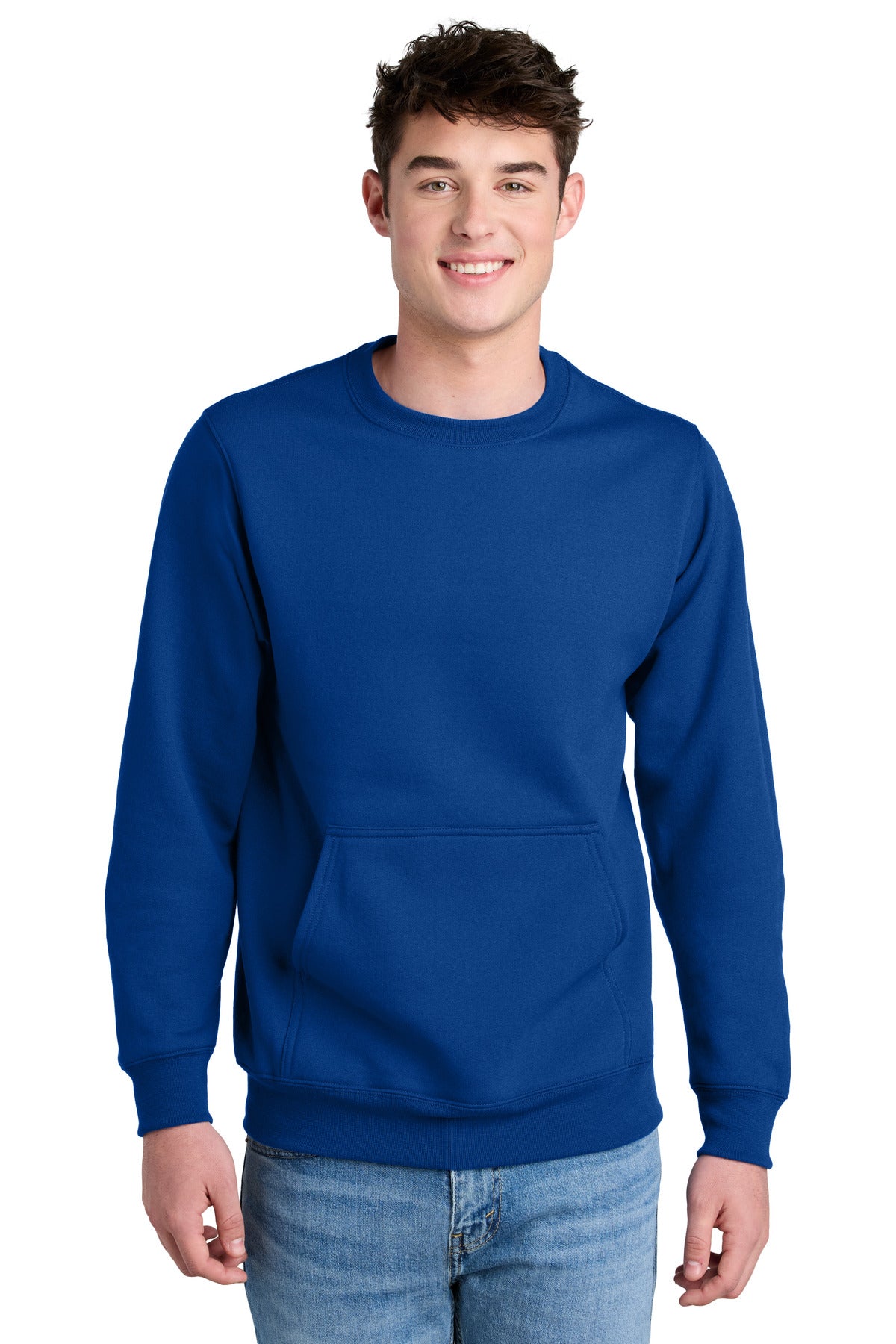 Port & Company PC78PKT - Core Fleece Crewneck Pocket Sweatshirt