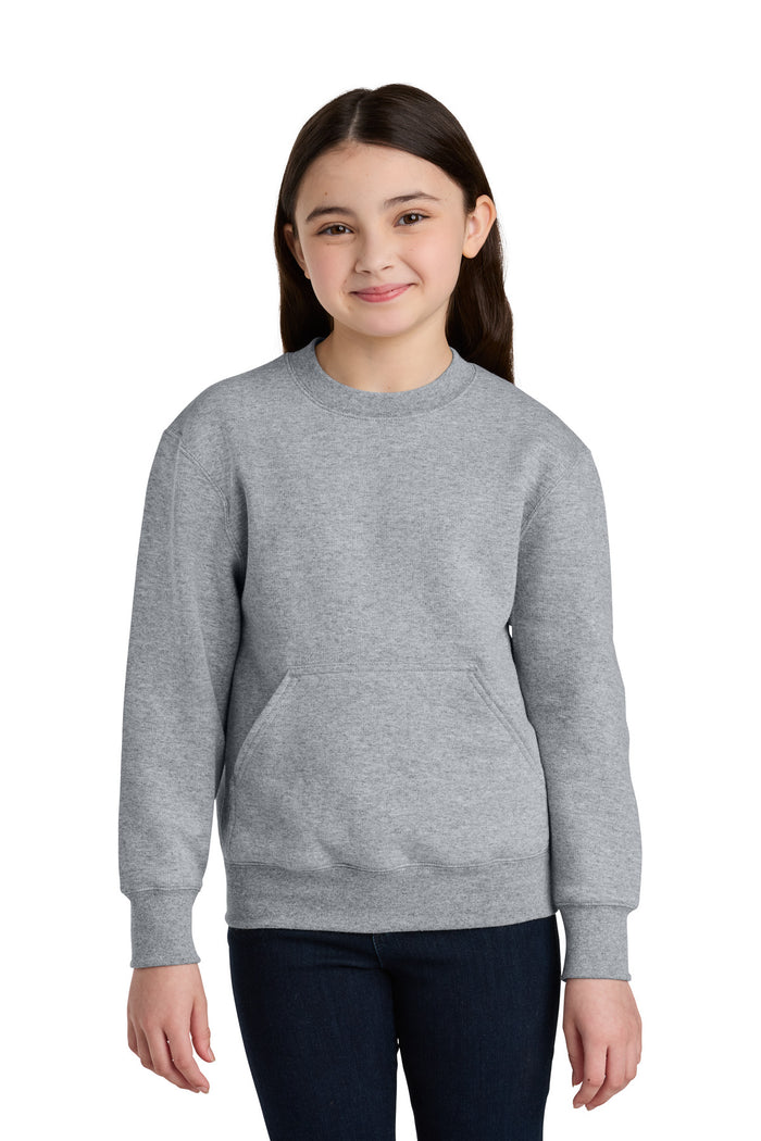 Port & Company PC78YPKT - Youth Core Fleece Crewneck Pocket Sweatshirt
