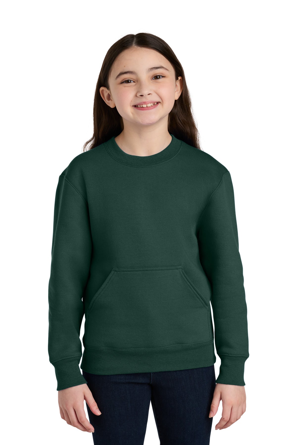 Port & Company PC78YPKT - Youth Core Fleece Crewneck Pocket Sweatshirt
