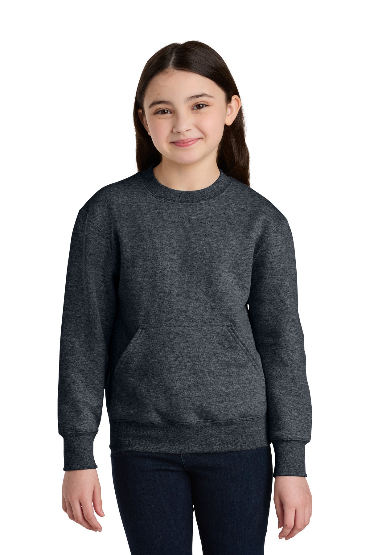 Port & Company PC78YPKT - Youth Core Fleece Crewneck Pocket Sweatshirt