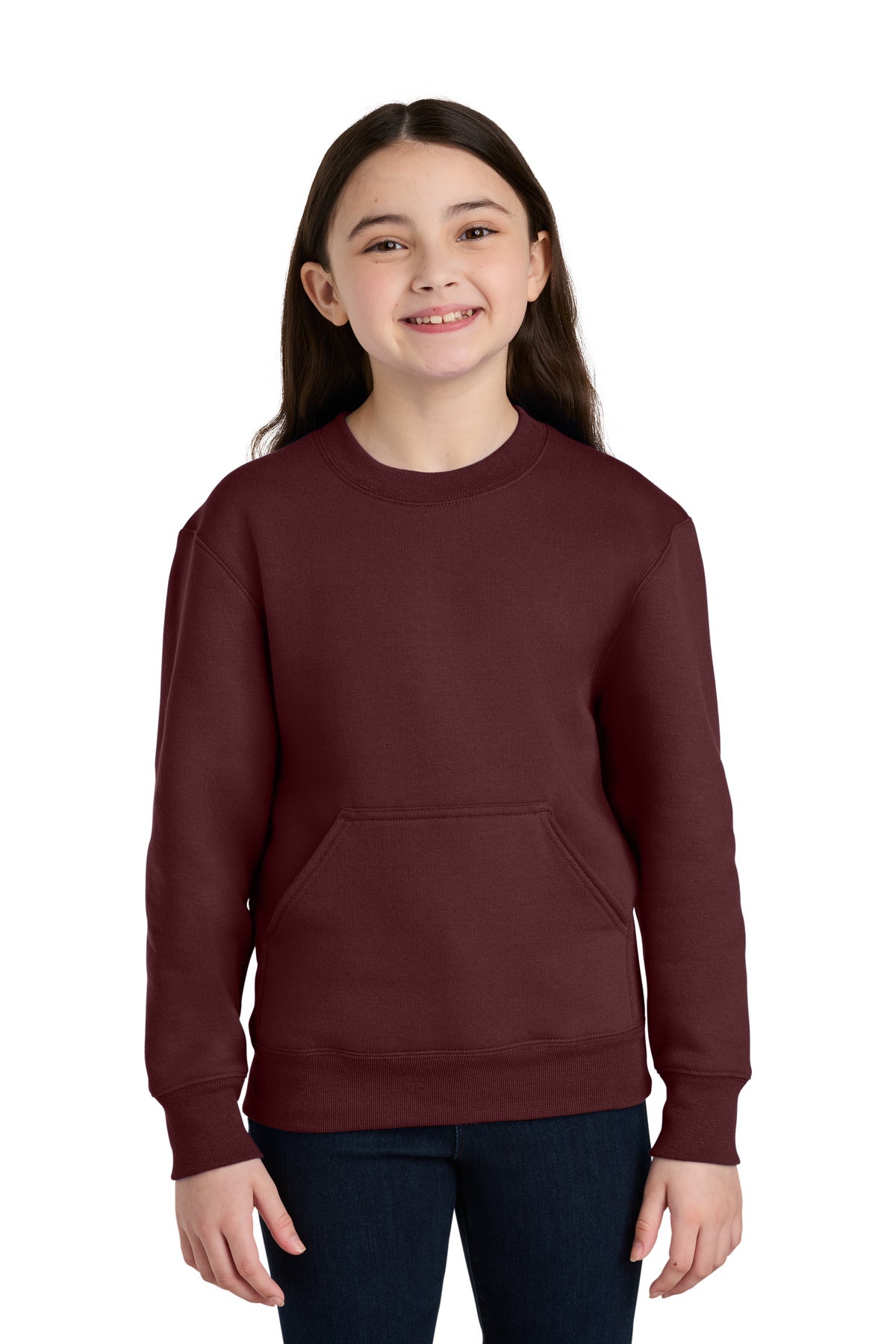 Port & Company PC78YPKT - Youth Core Fleece Crewneck Pocket Sweatshirt