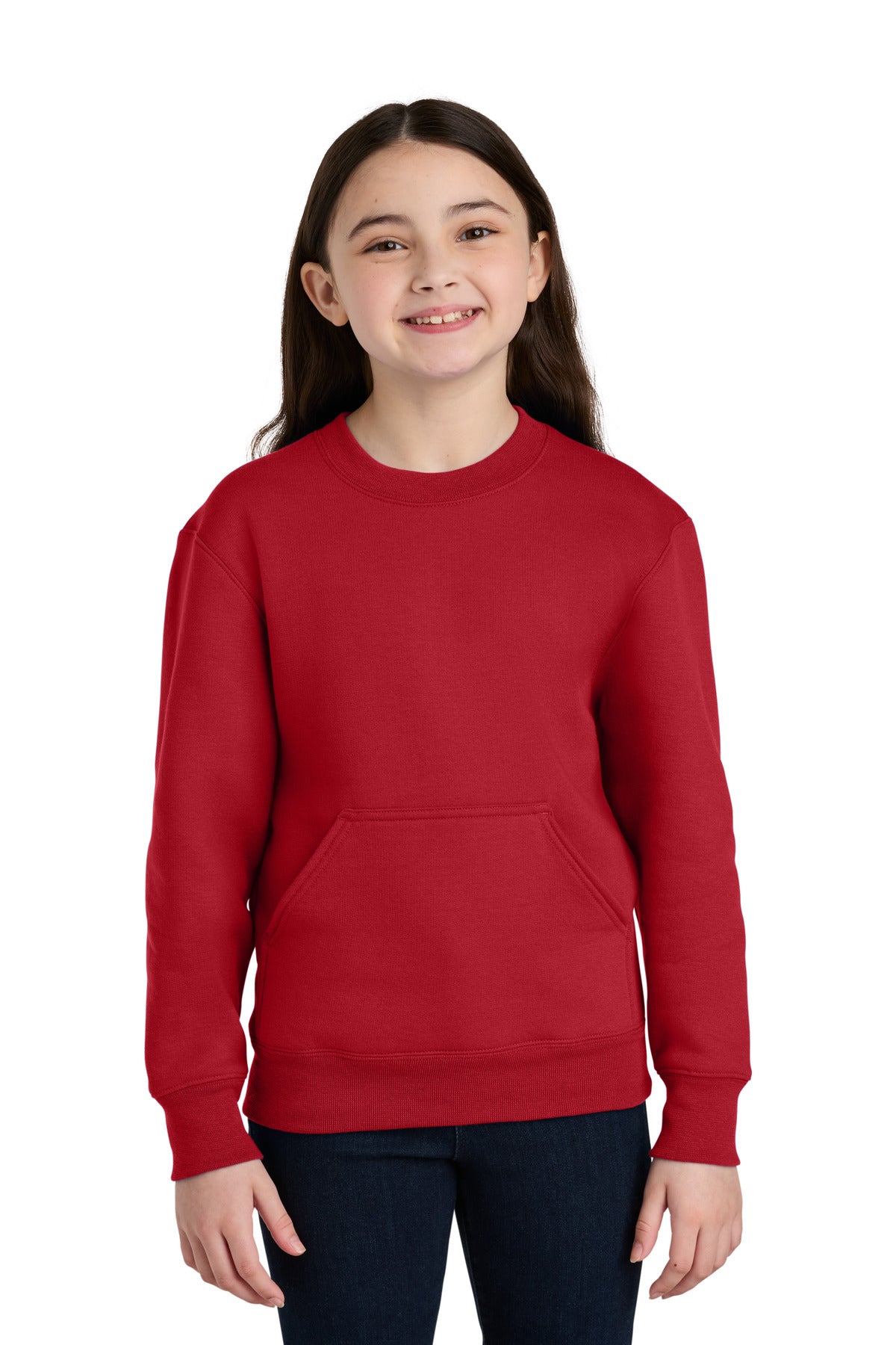 Port & Company PC78YPKT - Youth Core Fleece Crewneck Pocket Sweatshirt