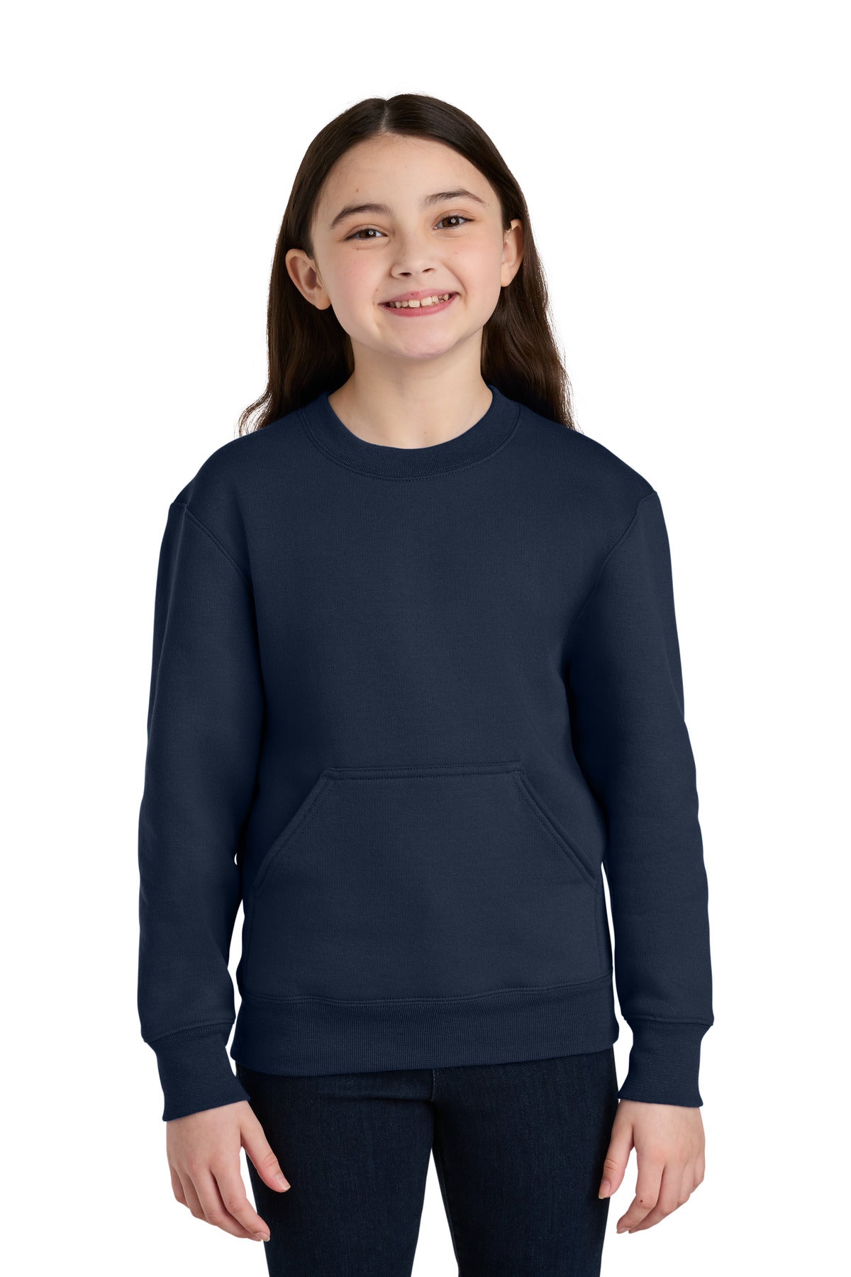 Port & Company PC78YPKT - Youth Core Fleece Crewneck Pocket Sweatshirt