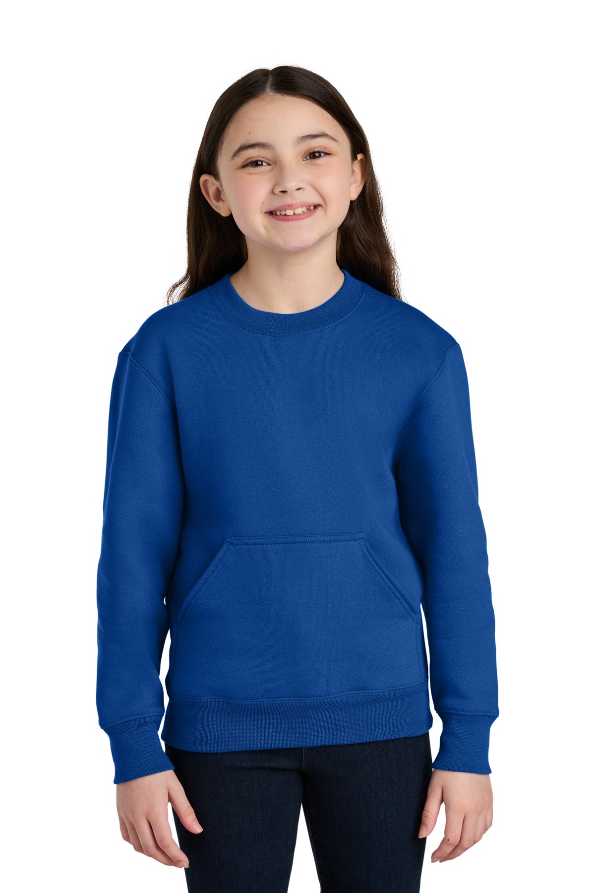 Port & Company PC78YPKT - Youth Core Fleece Crewneck Pocket Sweatshirt