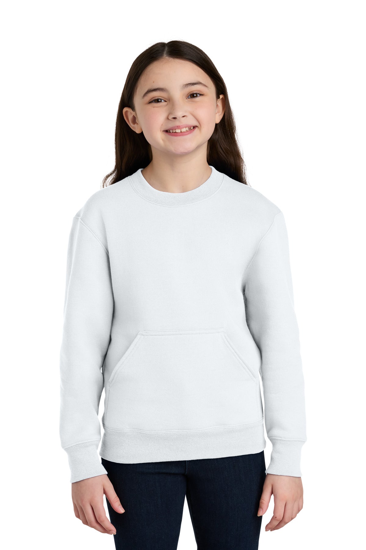 Port & Company PC78YPKT - Youth Core Fleece Crewneck Pocket Sweatshirt