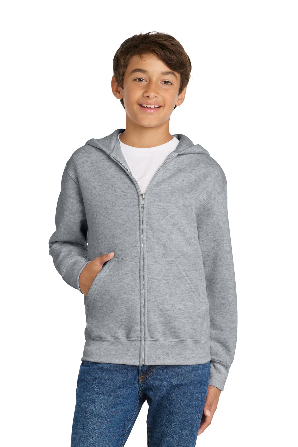 Port & Company PC78YZH - Youth Core Fleece Full-Zip Hooded Sweatshirt