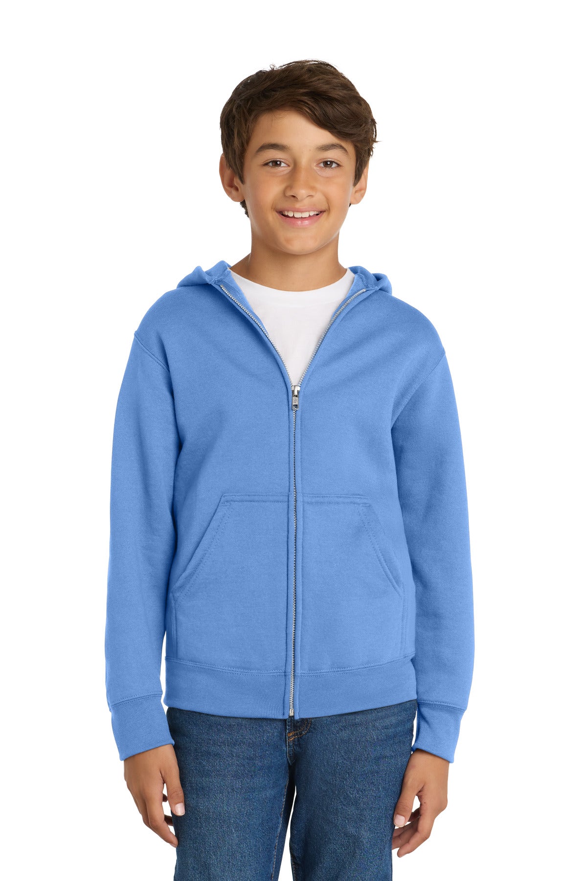 Port & Company PC78YZH - Youth Core Fleece Full-Zip Hooded Sweatshirt