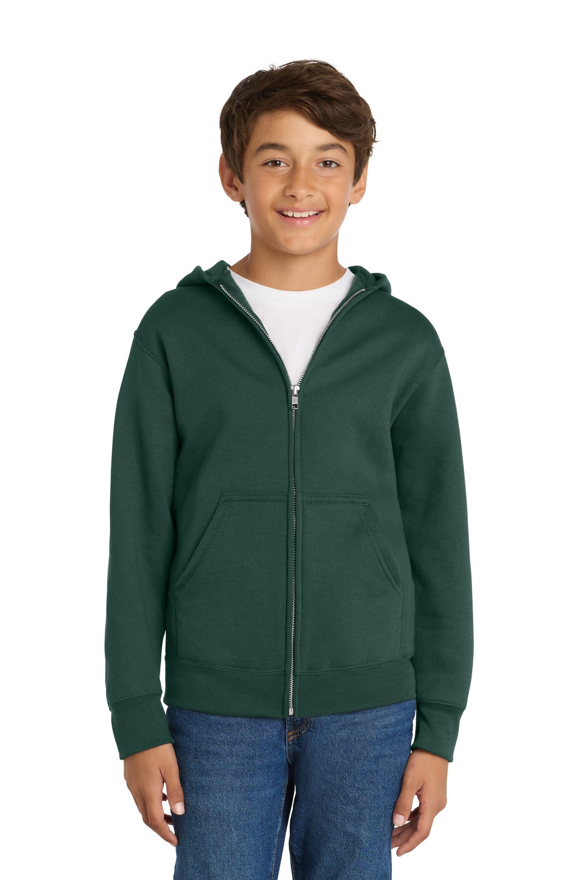 Port & Company PC78YZH - Youth Core Fleece Full-Zip Hooded Sweatshirt